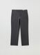 Pantaloni straight fit in cotone stretch_1