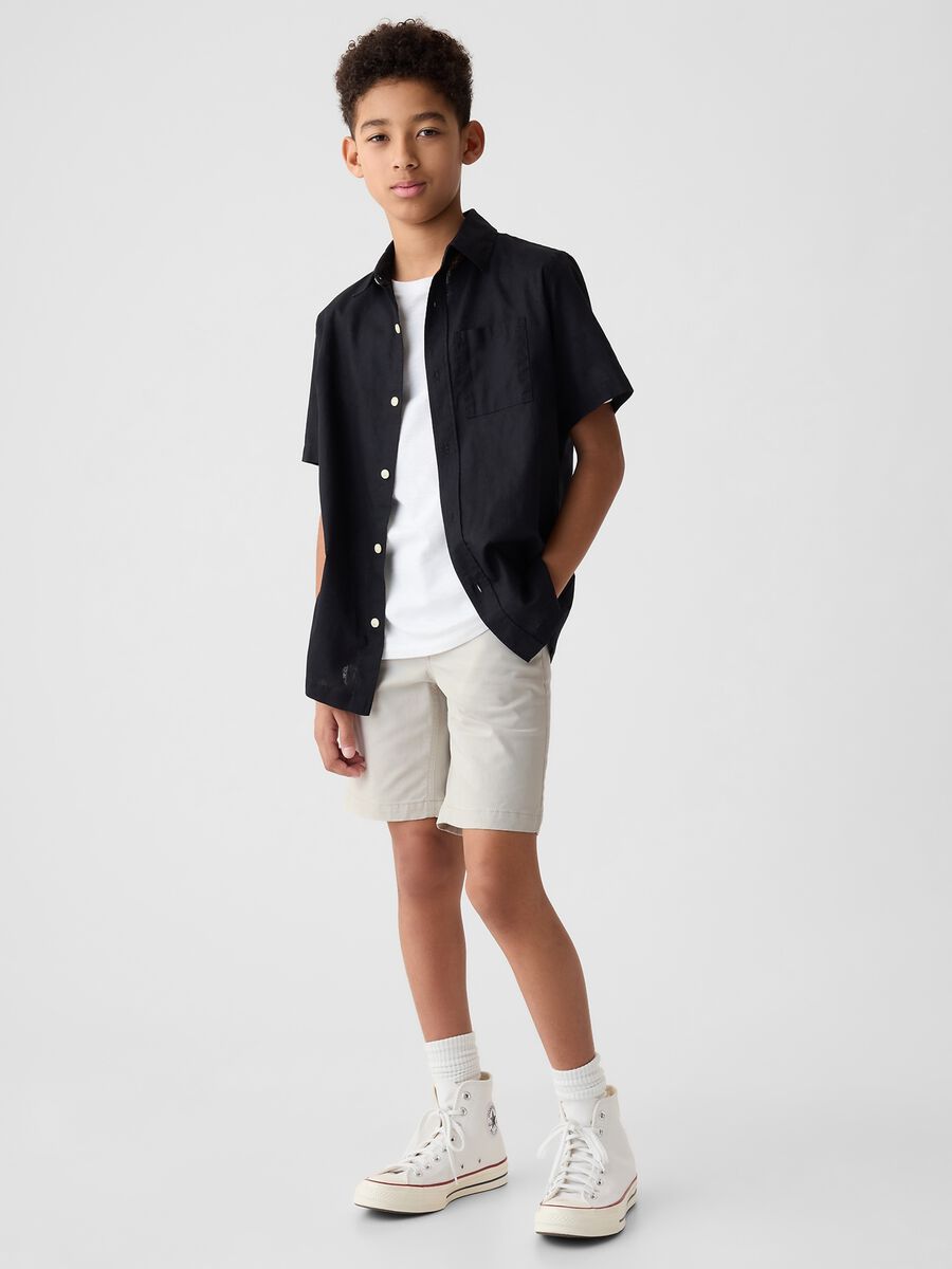 Bermuda regular fit in cotone stretch Bambino_0