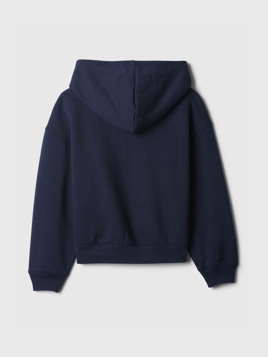 Sweatshirt with hood and rainbow and logo print Girl_1