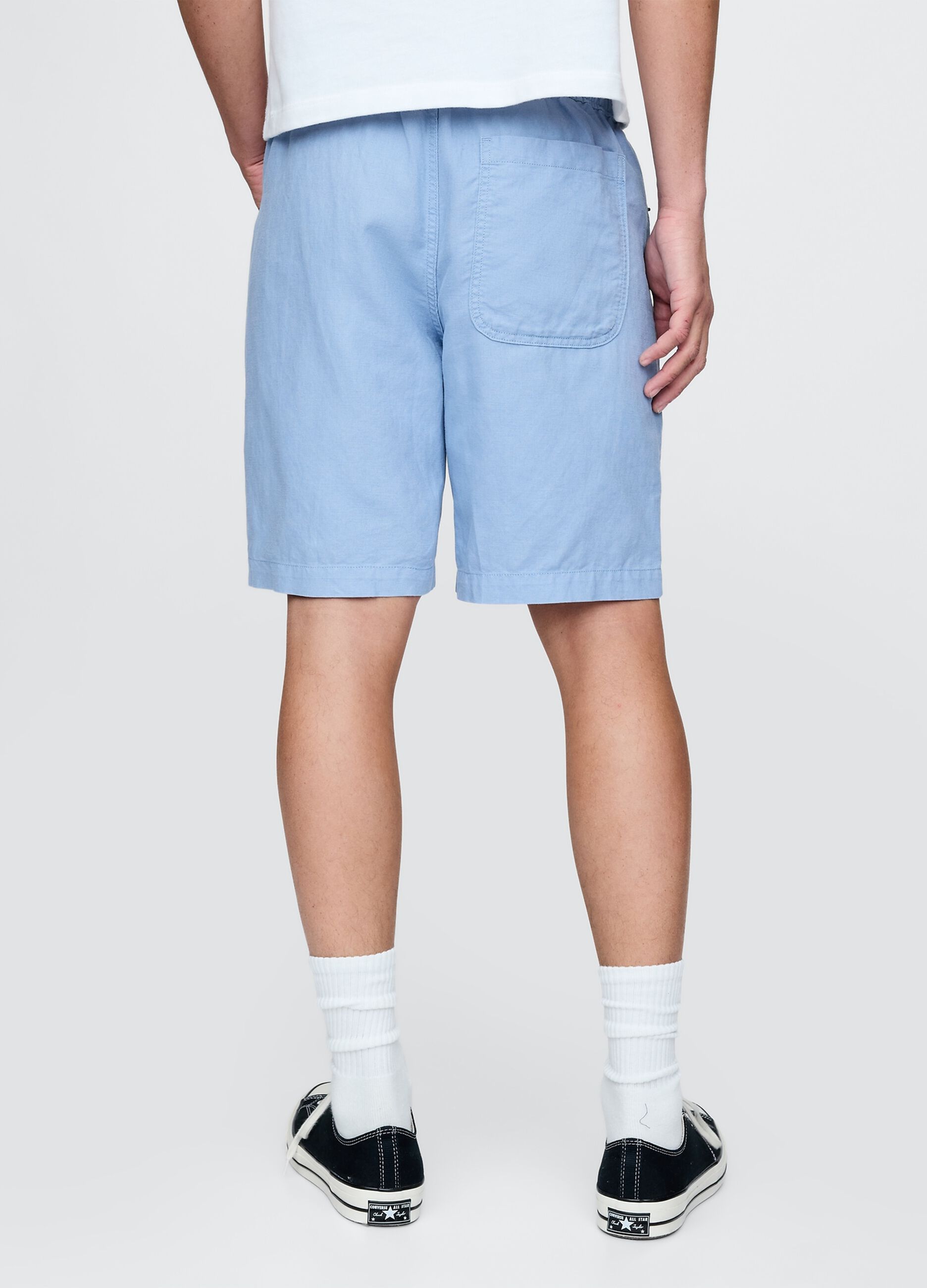Shorts azzurri in lino e cotone Gap_2