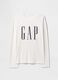White long sleeve T-shirt with Gap logo_3