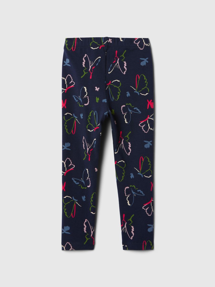Printed stretch cotton leggings Baby Girl_1