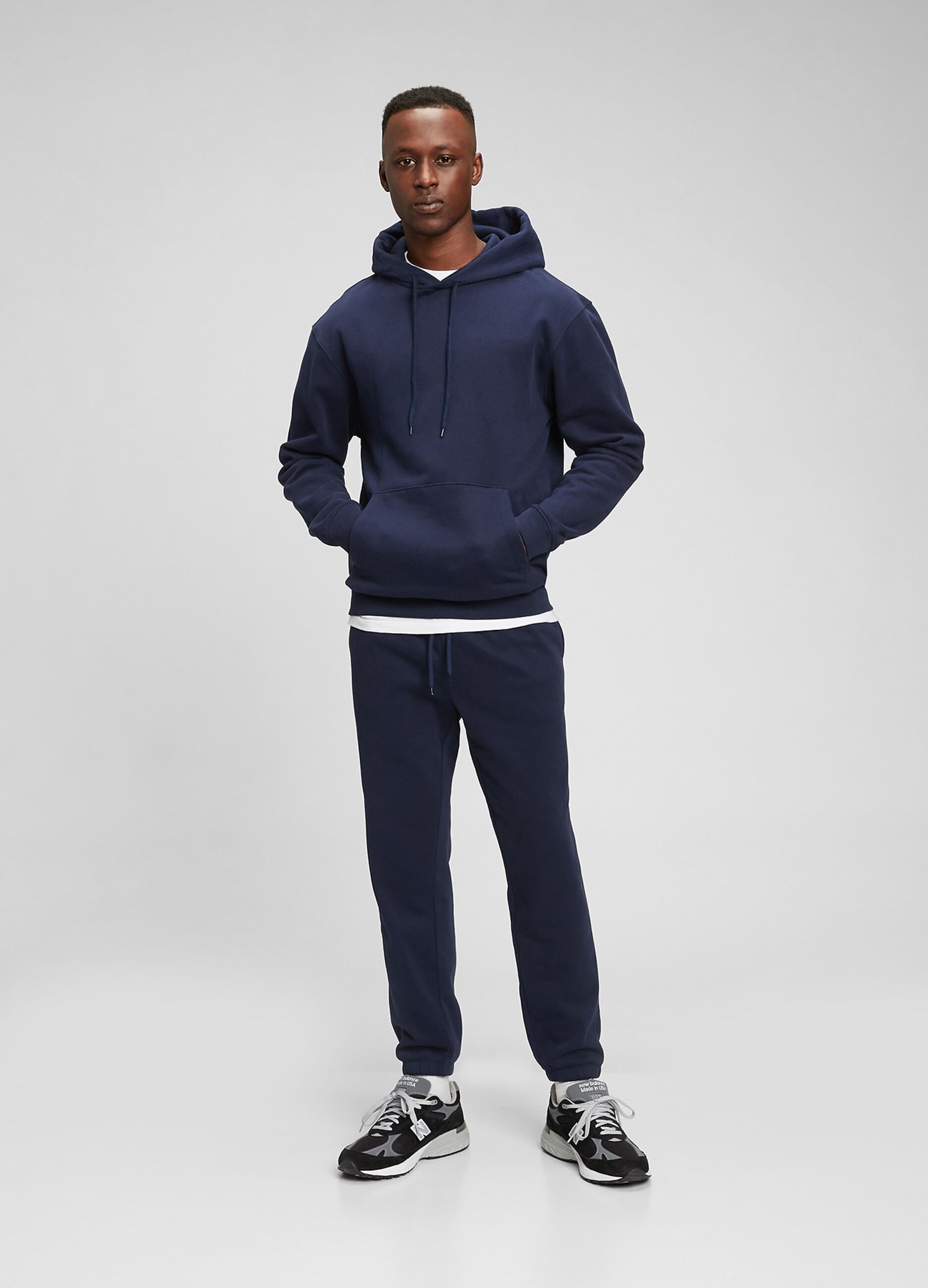 Fleece joggers with drawstring