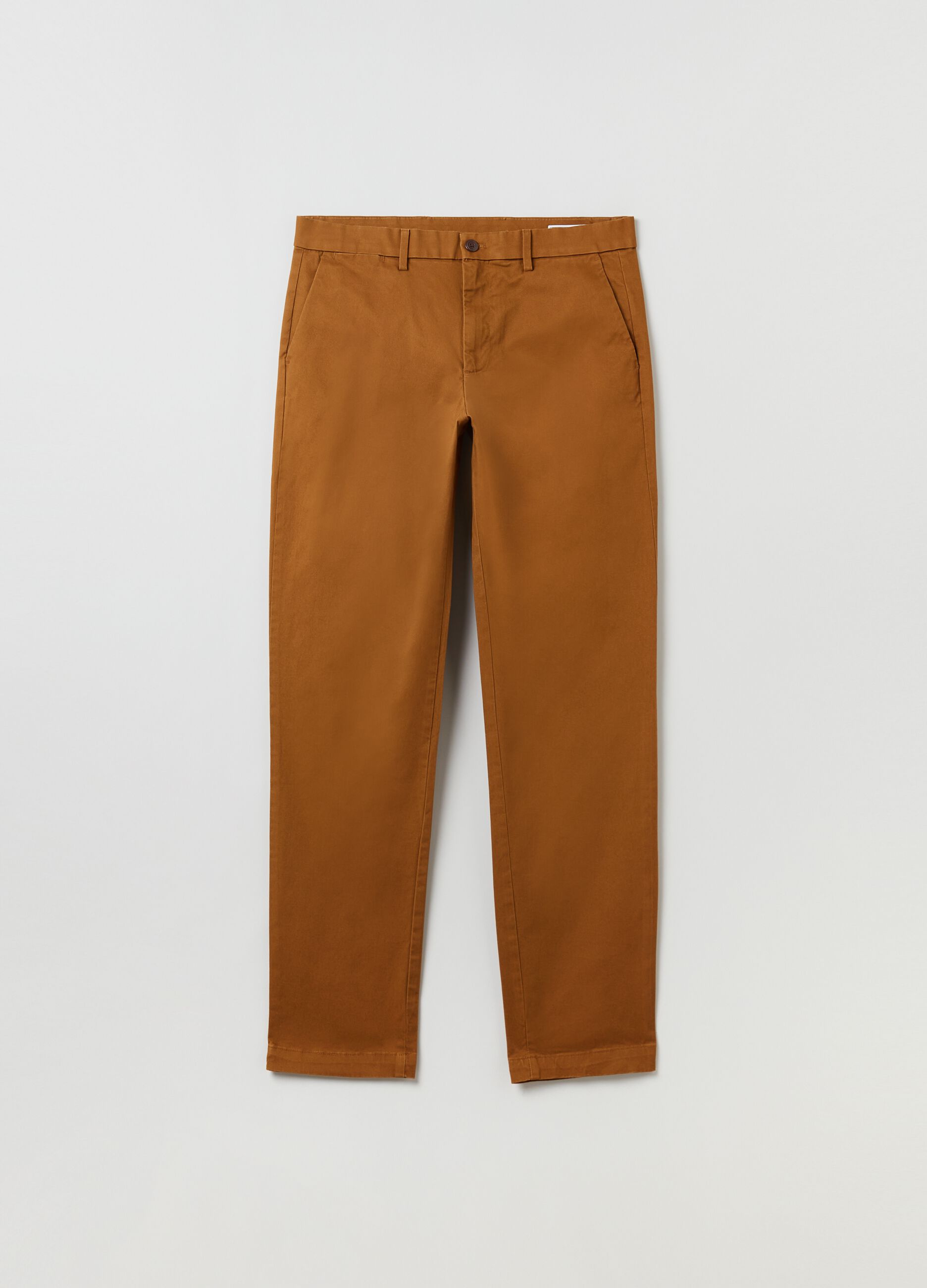 Pantaloni slim fit in cotone stretch_1
