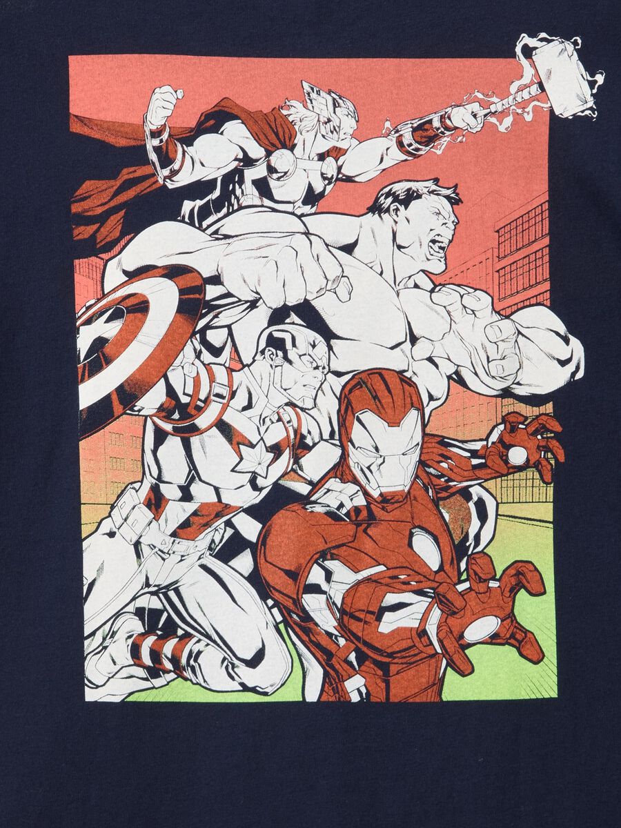 T-shirt Avengers blu con stampa grafica Boy_2