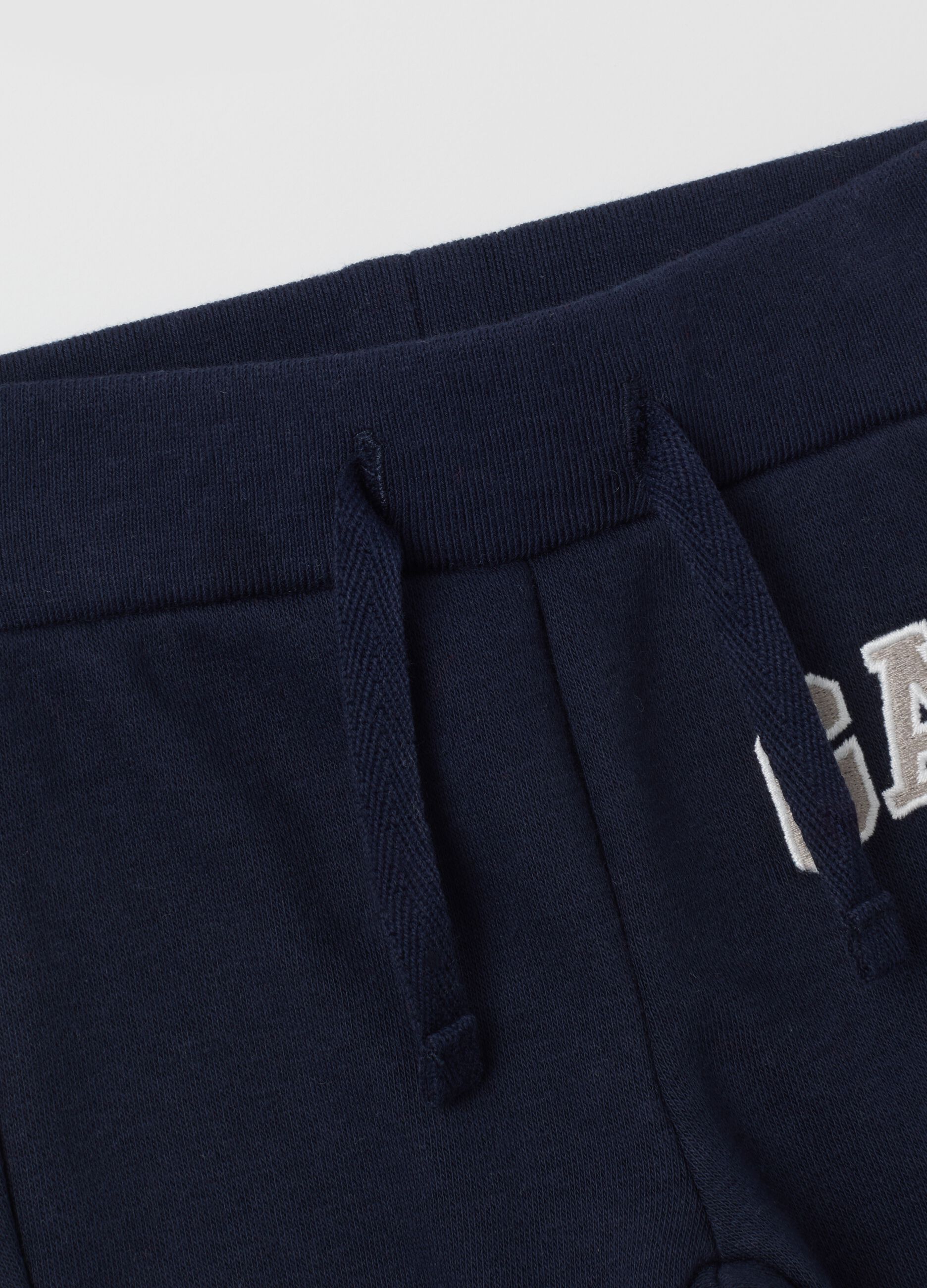 Fleece joggers with logo embroidery_3