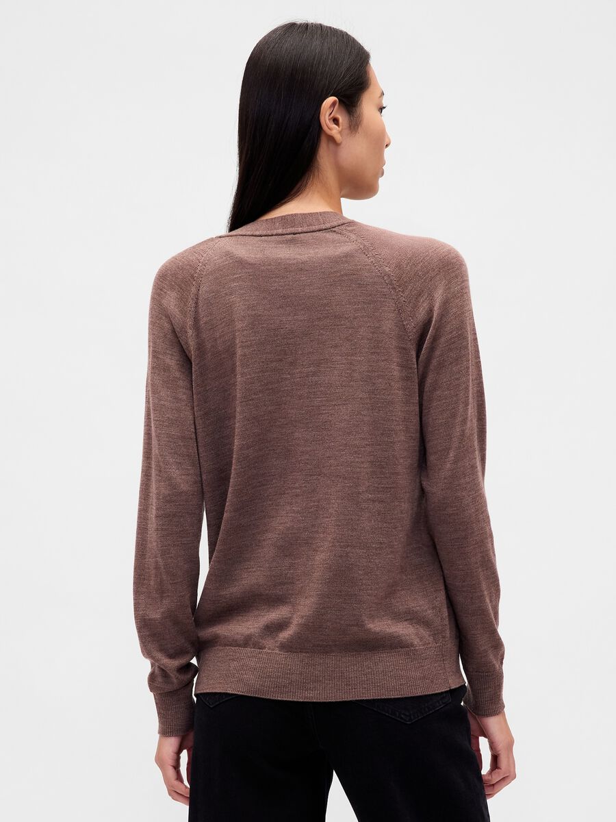 Brown wool cardigan Woman_1