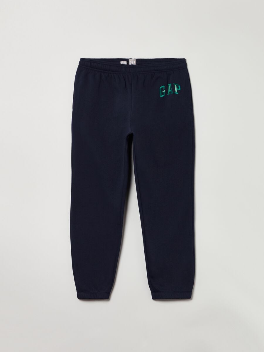 Joggers in felpa con ricamo logo Uomo_0