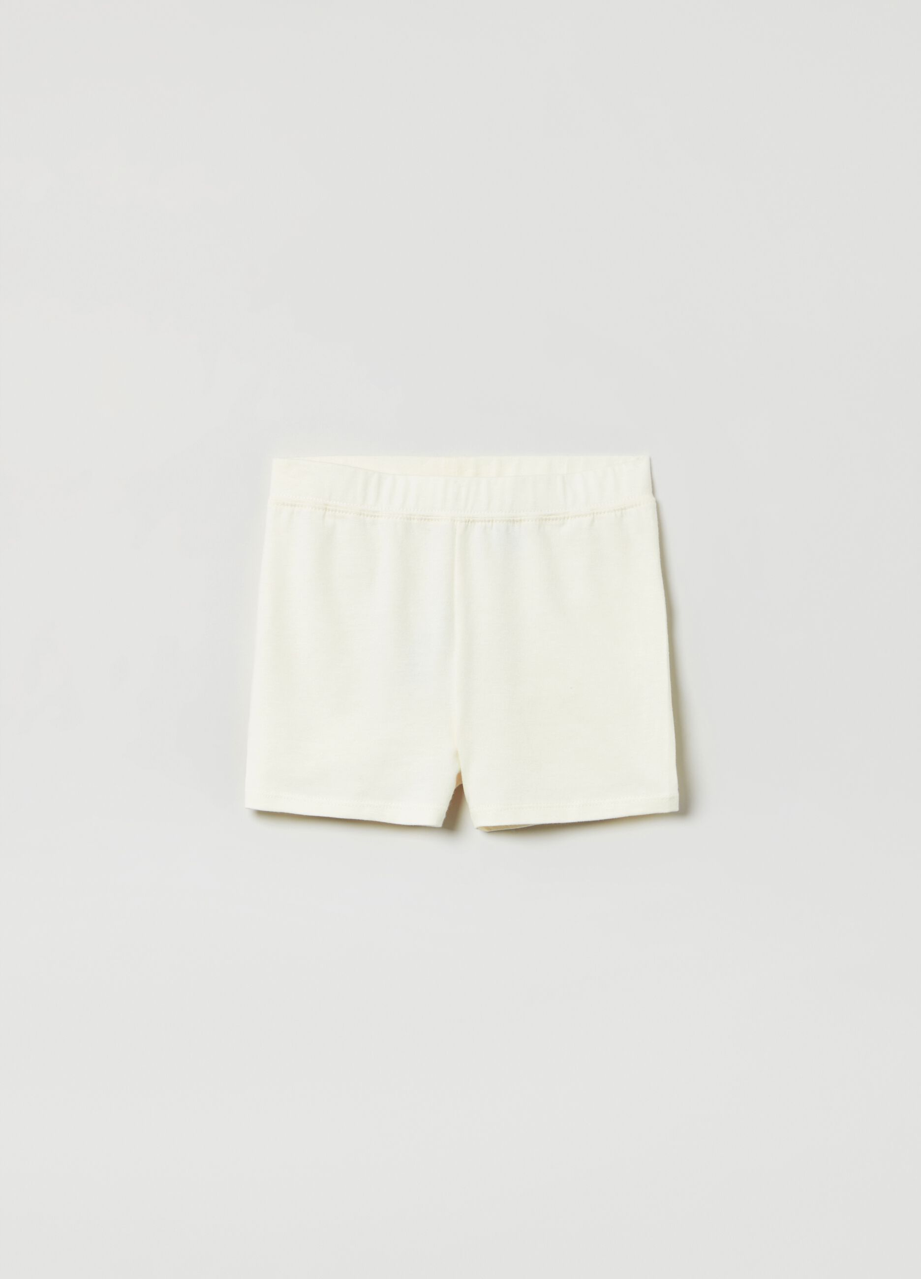 Shorts in cotone bio tinta unita