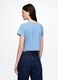 T-shirt cropped azzurra in cotone_2