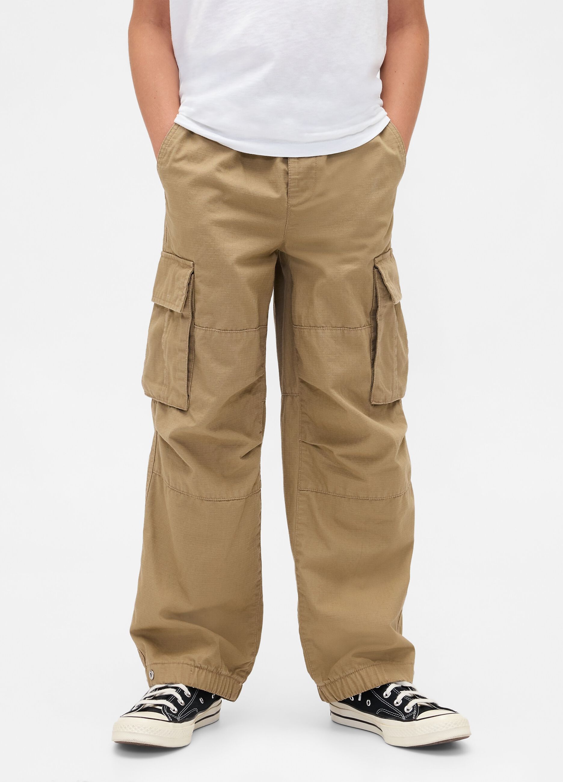 Beige Cargo Trousers_1