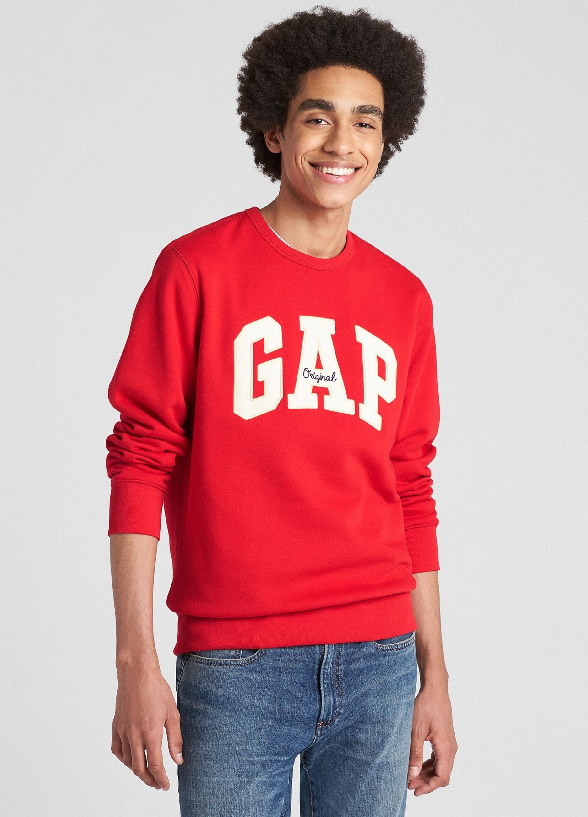 Felpa girocollo con patch logo GAP