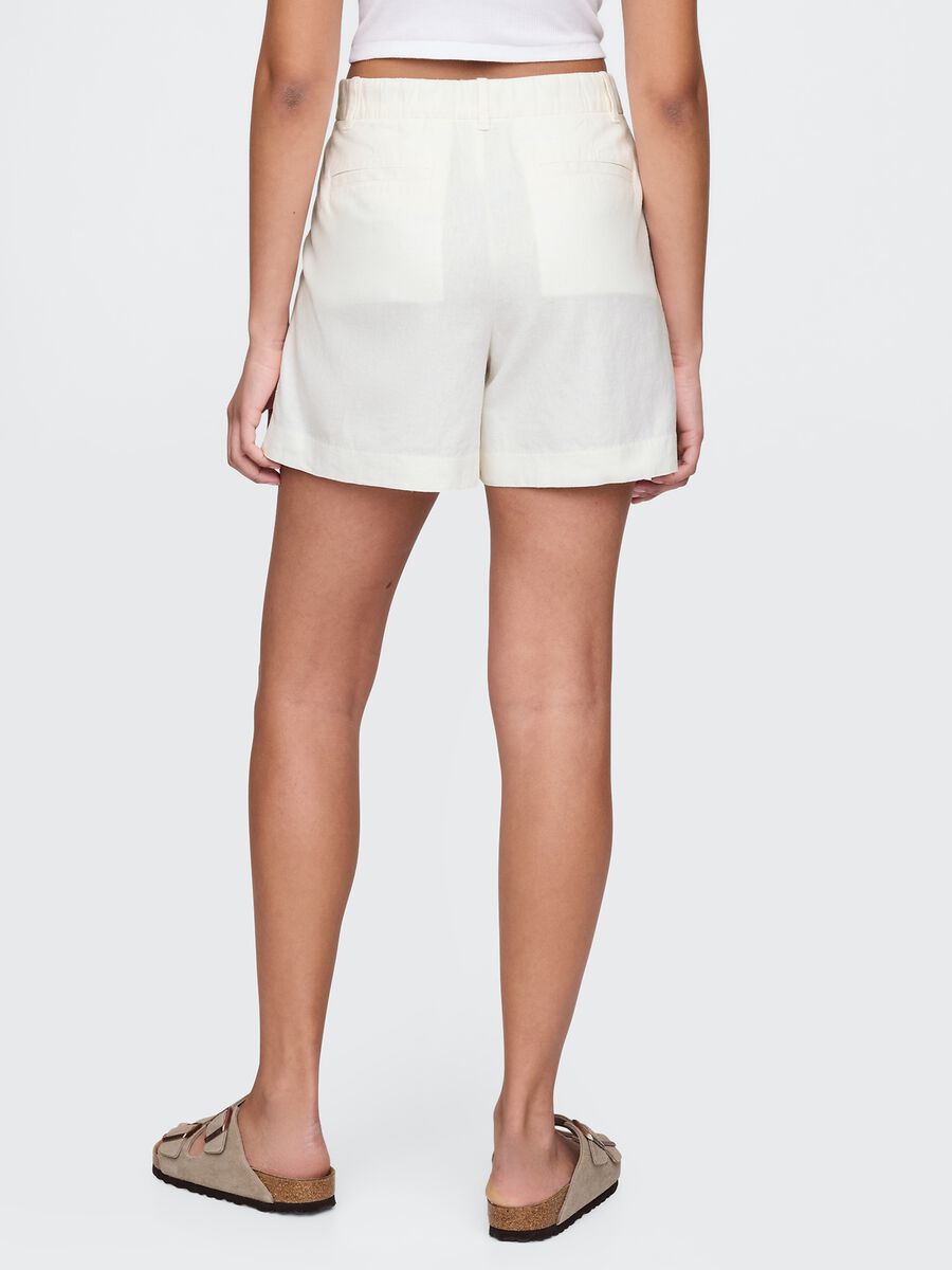 Shorts bianchi in lino e viscoso Gap Donna_2