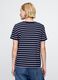 Blue and white striped pure cotton T-shirt_2