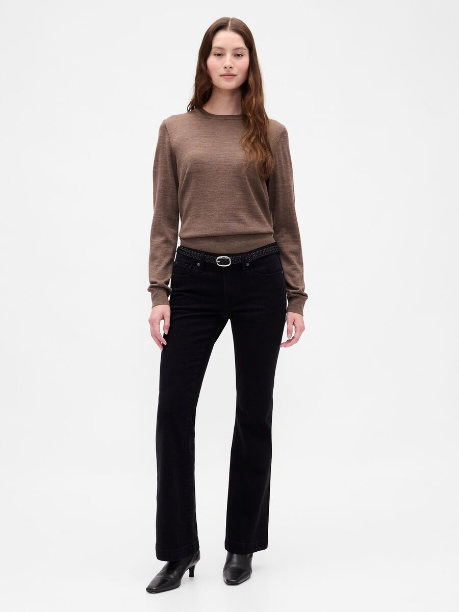 Maglione marrone in lana Donna_1