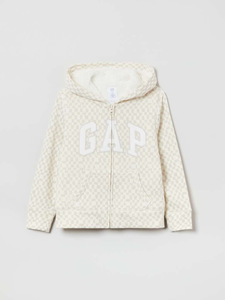 Full-zip con interno in sherpa e patch logo