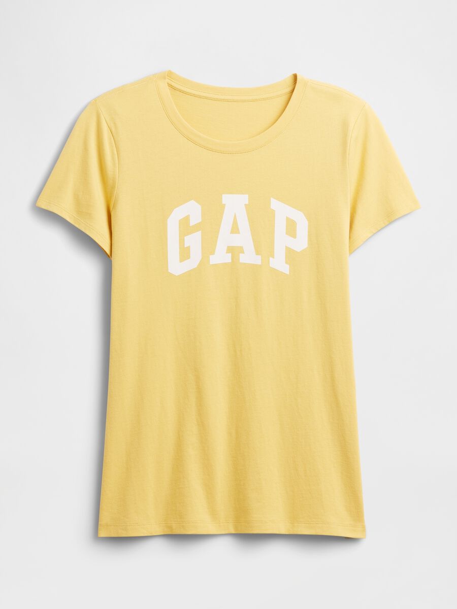 T-shirt giallo in cotone Donna_3