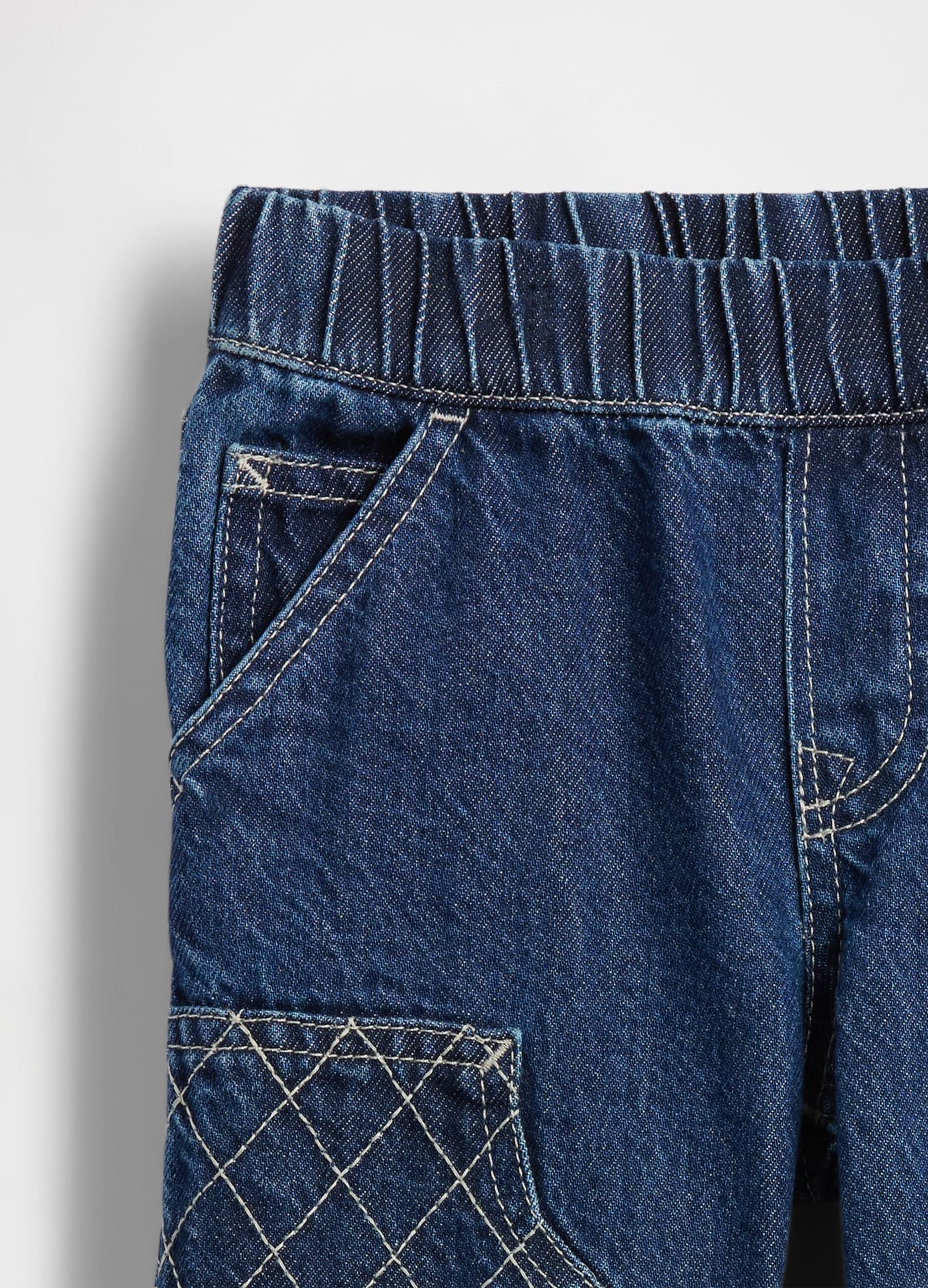 Pantaloni blu in denim per bambino_3
