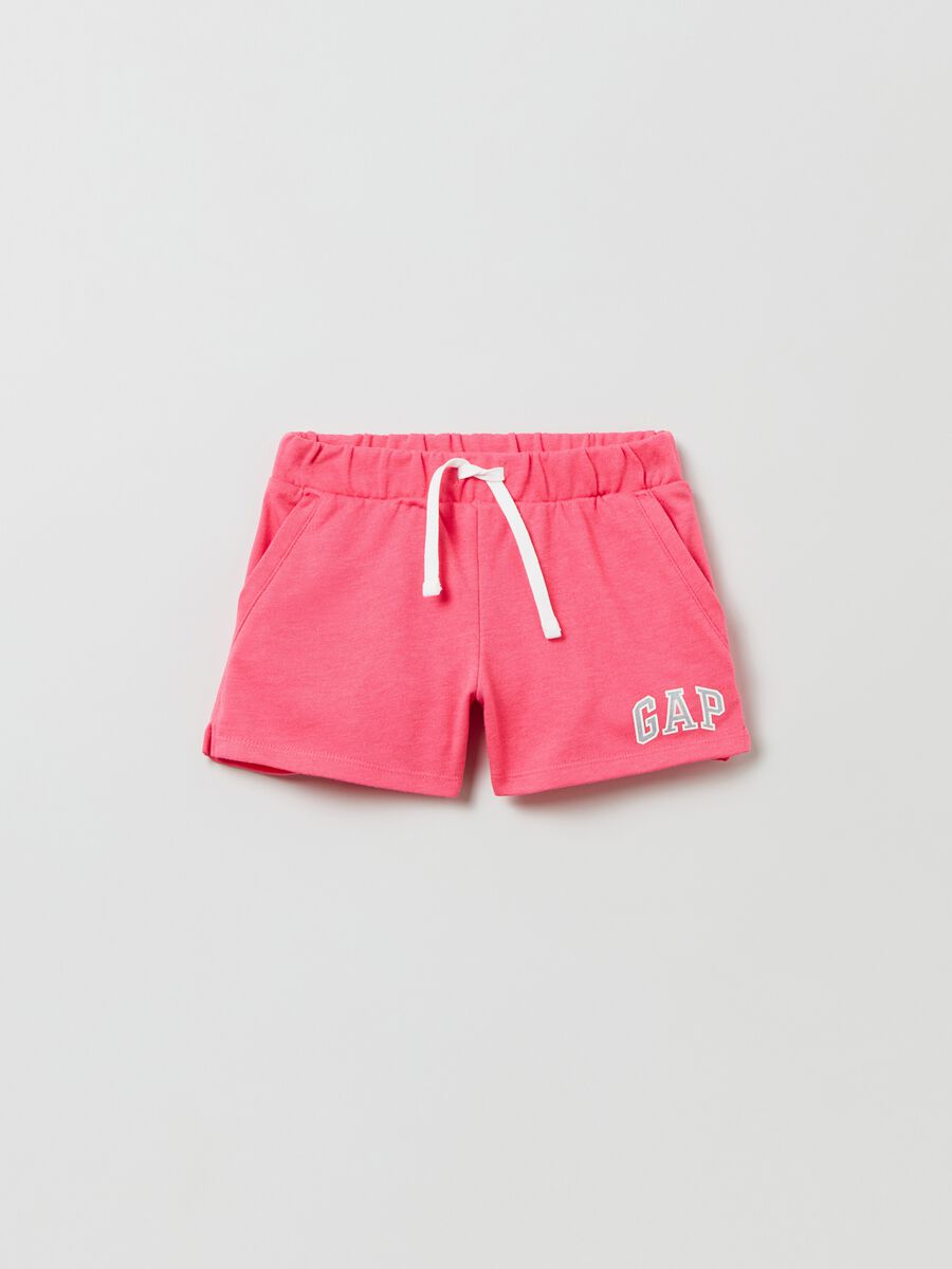 Fleece shorts with logo print Girl_0