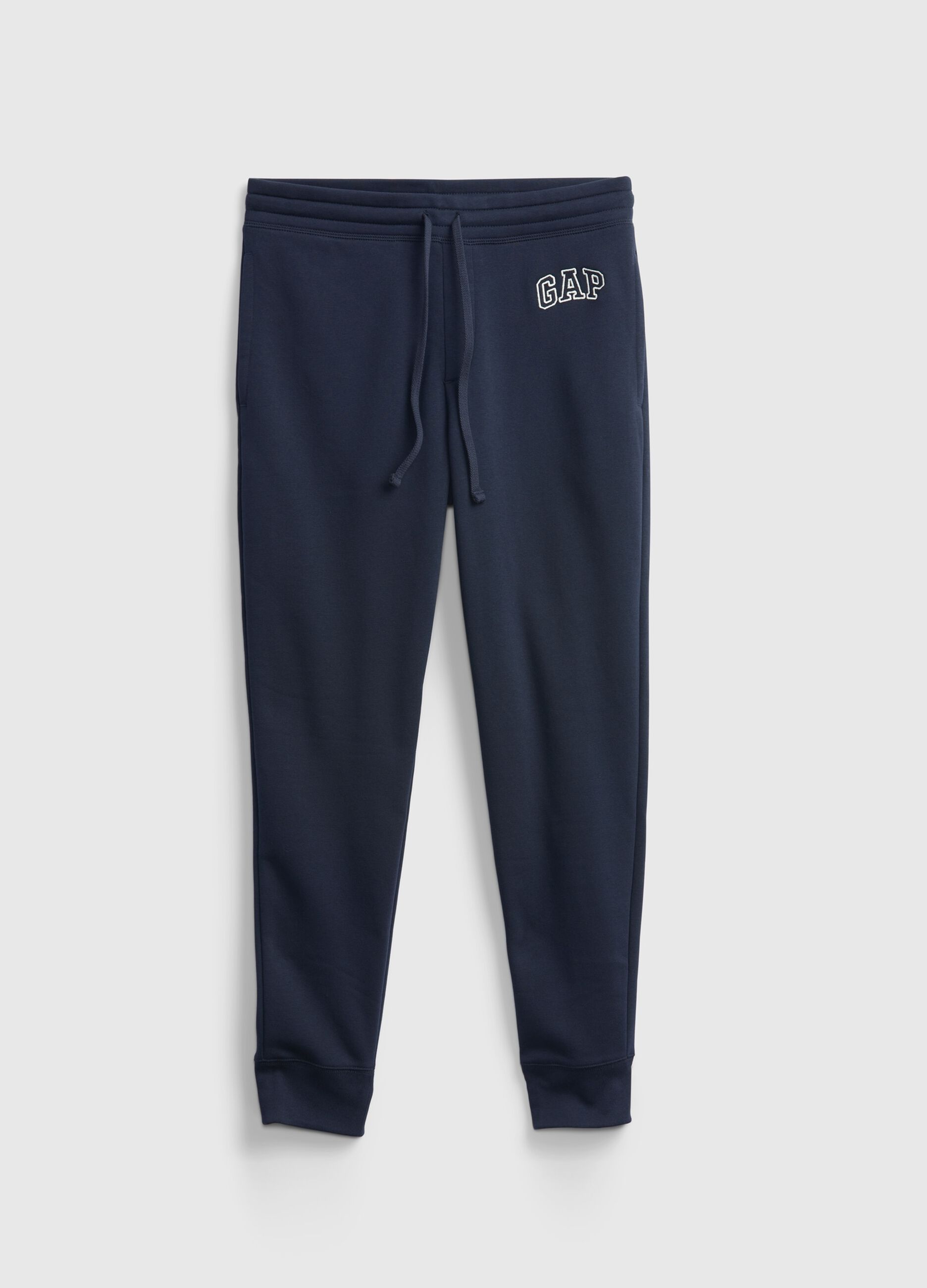 Joggers in felpa con ricamo logo_4