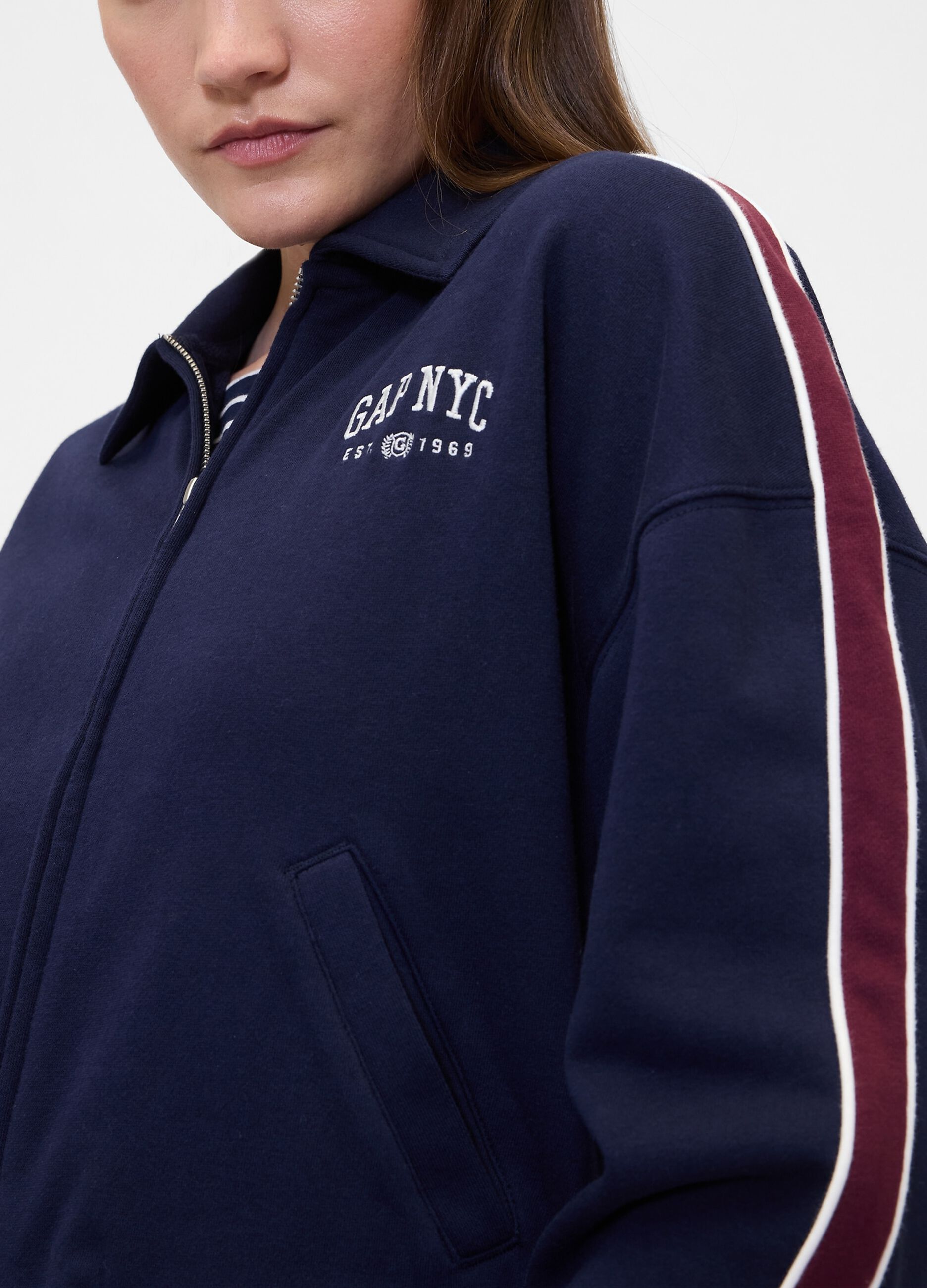 Felpa con zip integrale