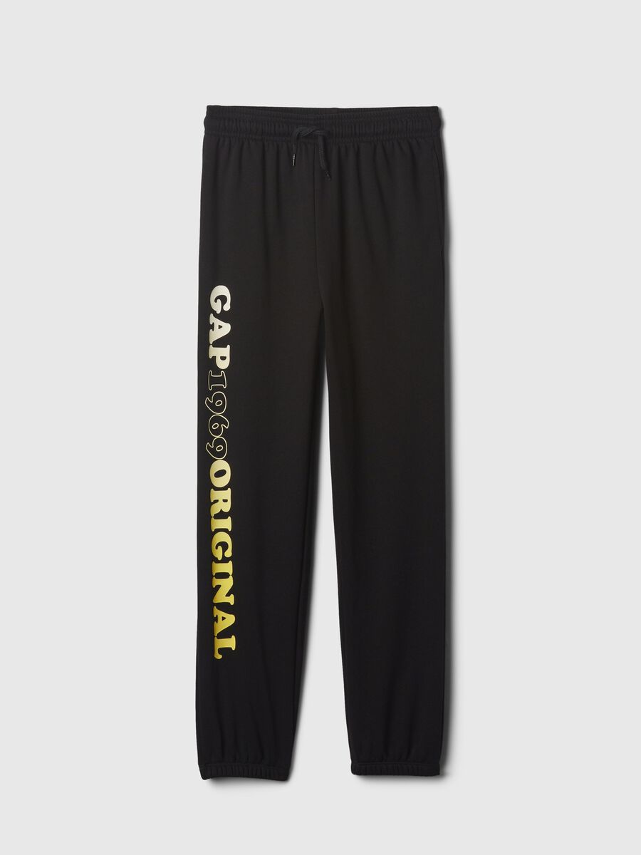 Joggers con coulisse e stampa logo Bambino_3