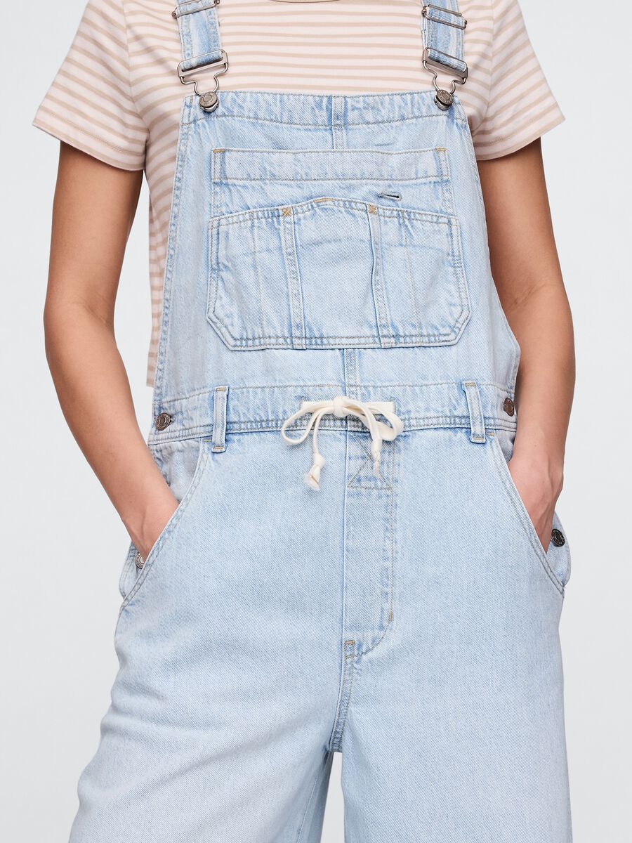 Salopette denim chiaro Gap Donna_3