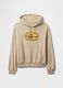 Felpa beige con cappuccio Gap_3