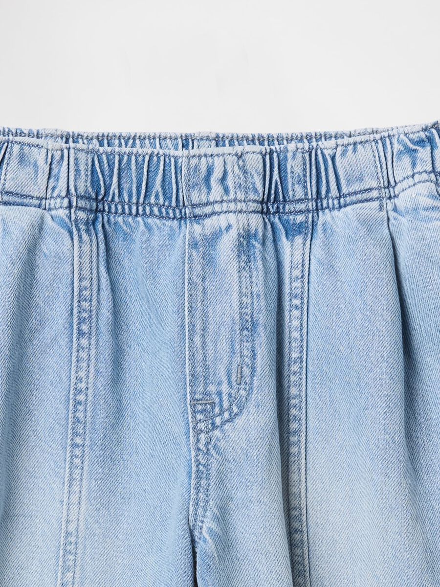 Wide-Leg Denim Trousers GAP Kids Girl_4