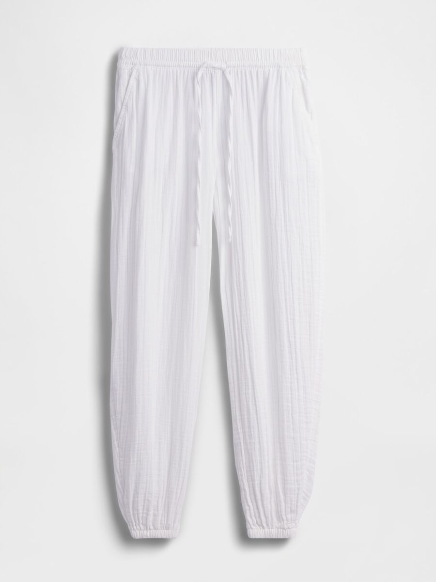 Pantaloni jogger in puro cotone Donna_6