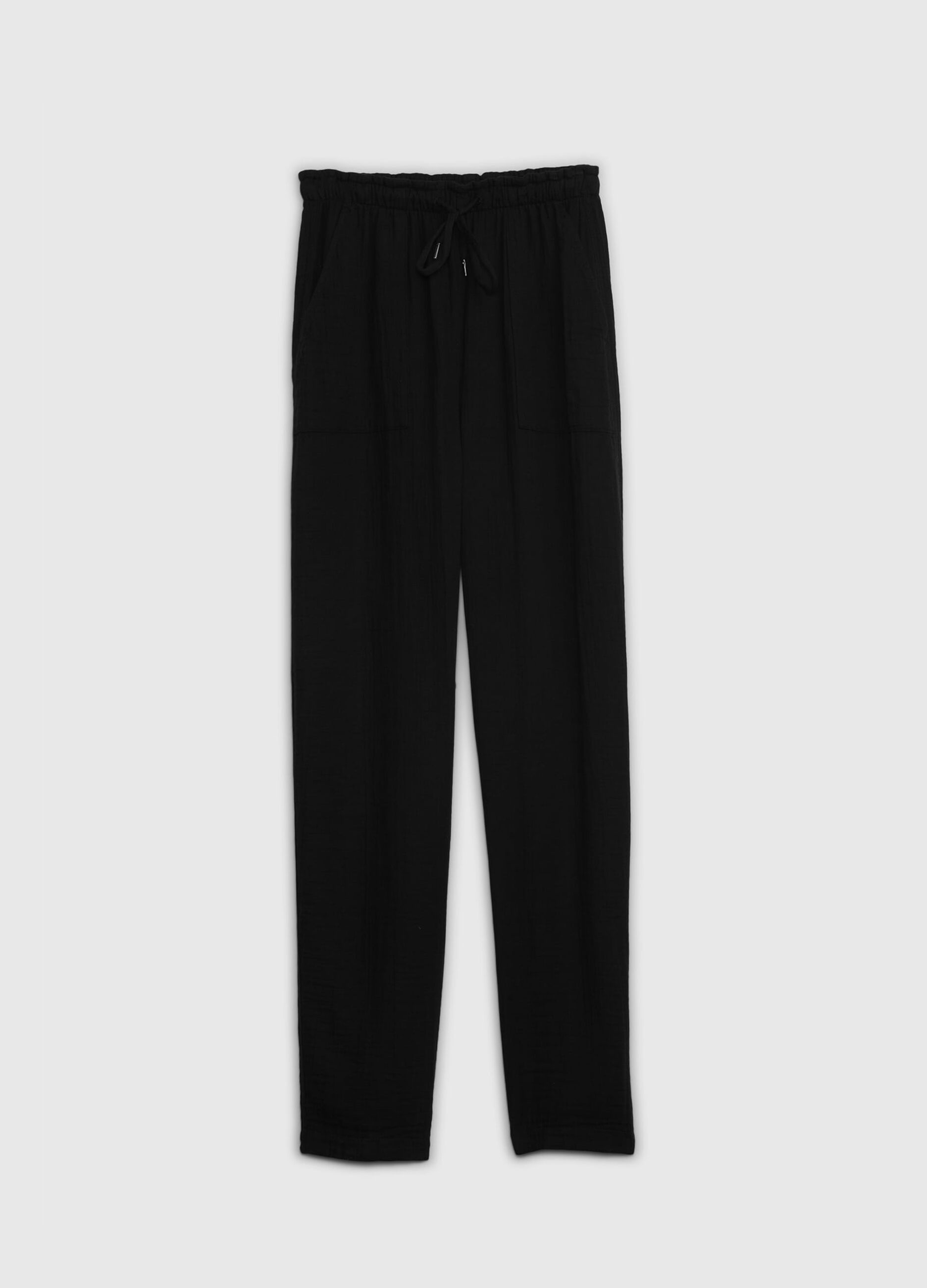 Straight-fit trousers in cotton gauze_5