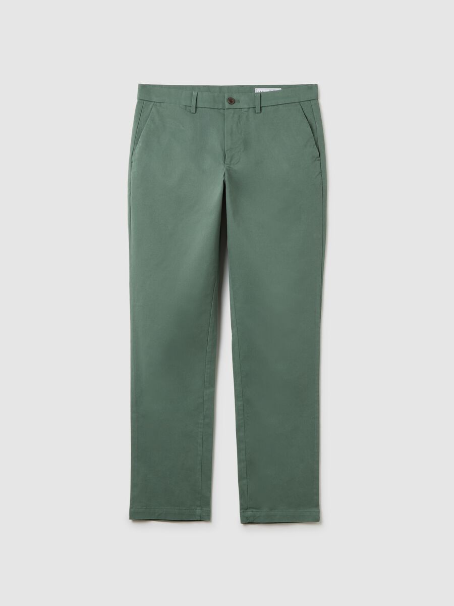 Stretch cotton chinos Man_3