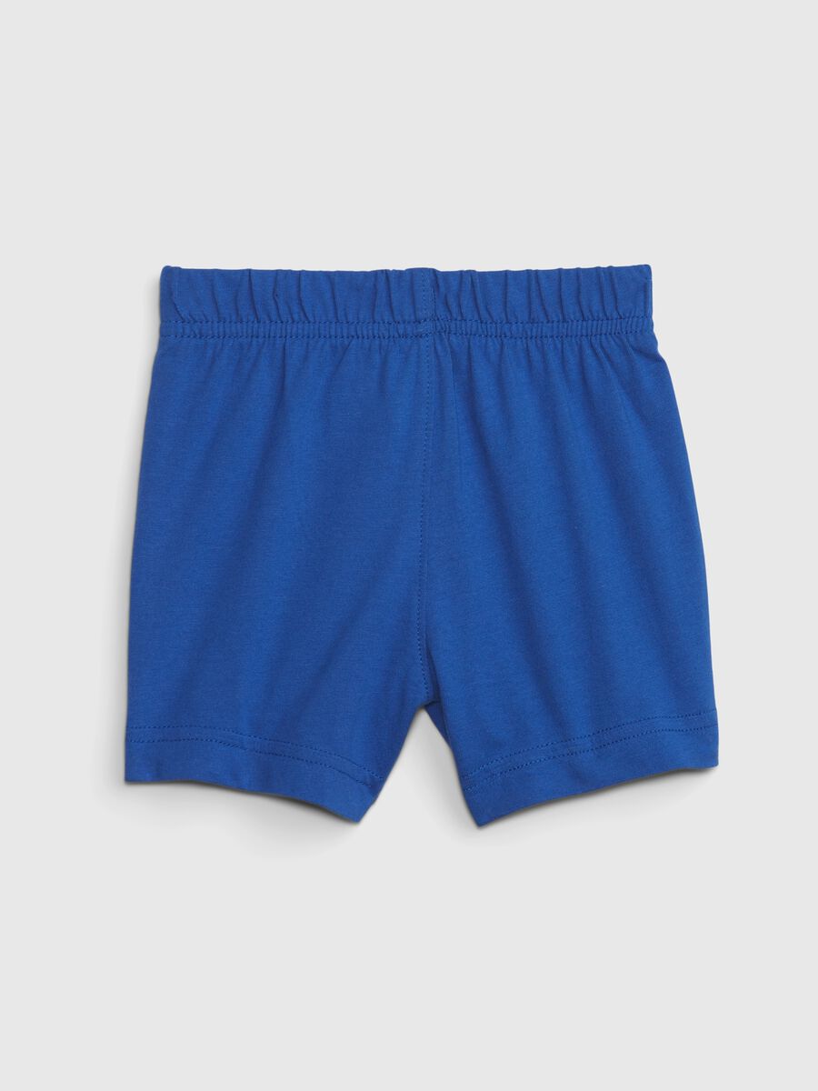 Shorts in cotone con ricamo orsetto Neonato_1