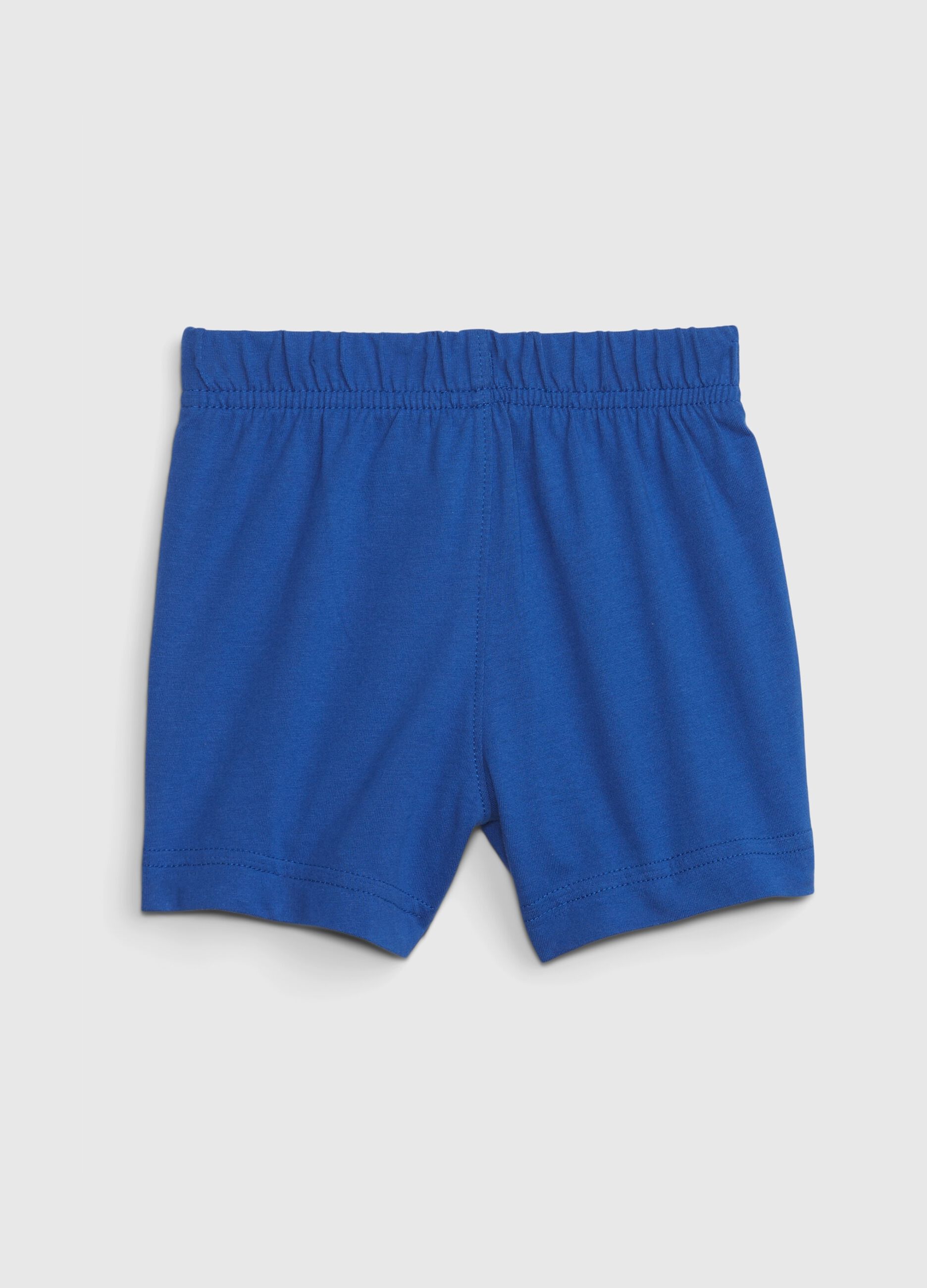 Shorts in cotone con ricamo orsetto_1