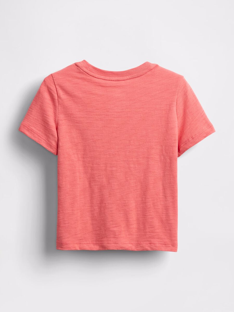 T-shirt a maniche corte rosa in puro cotone GAP Kids Bimbo_1