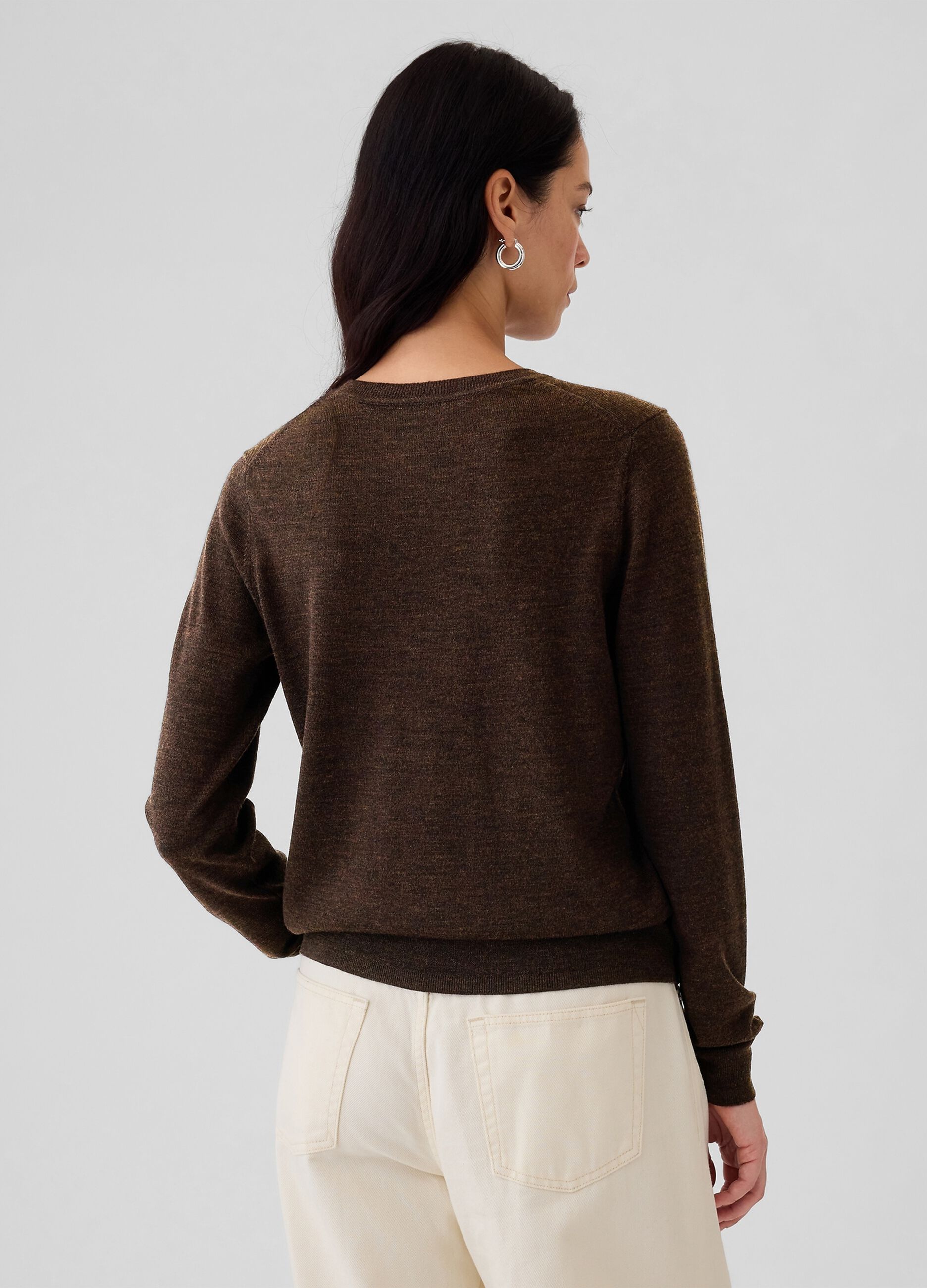 Pullover girocollo in lana merino_2