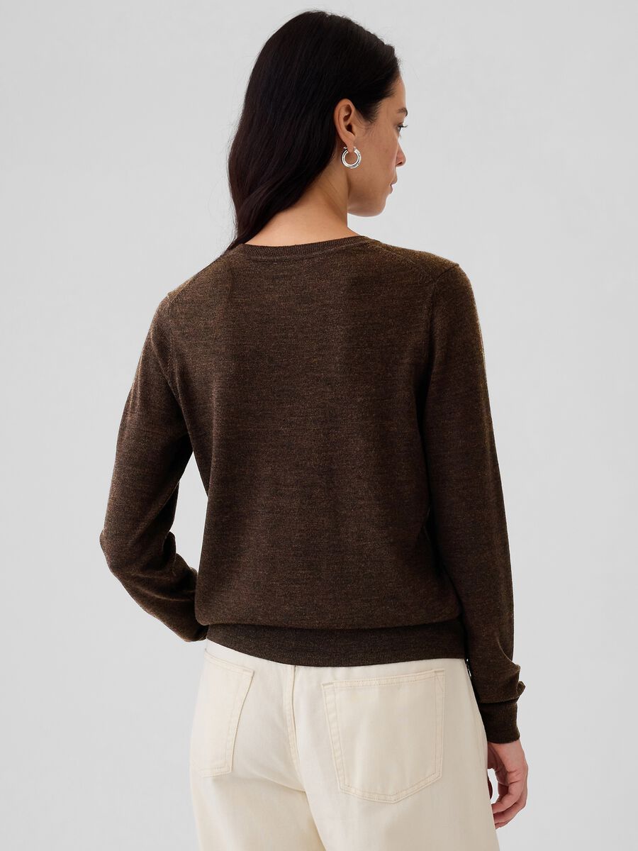 Pullover girocollo in lana merino Donna_2