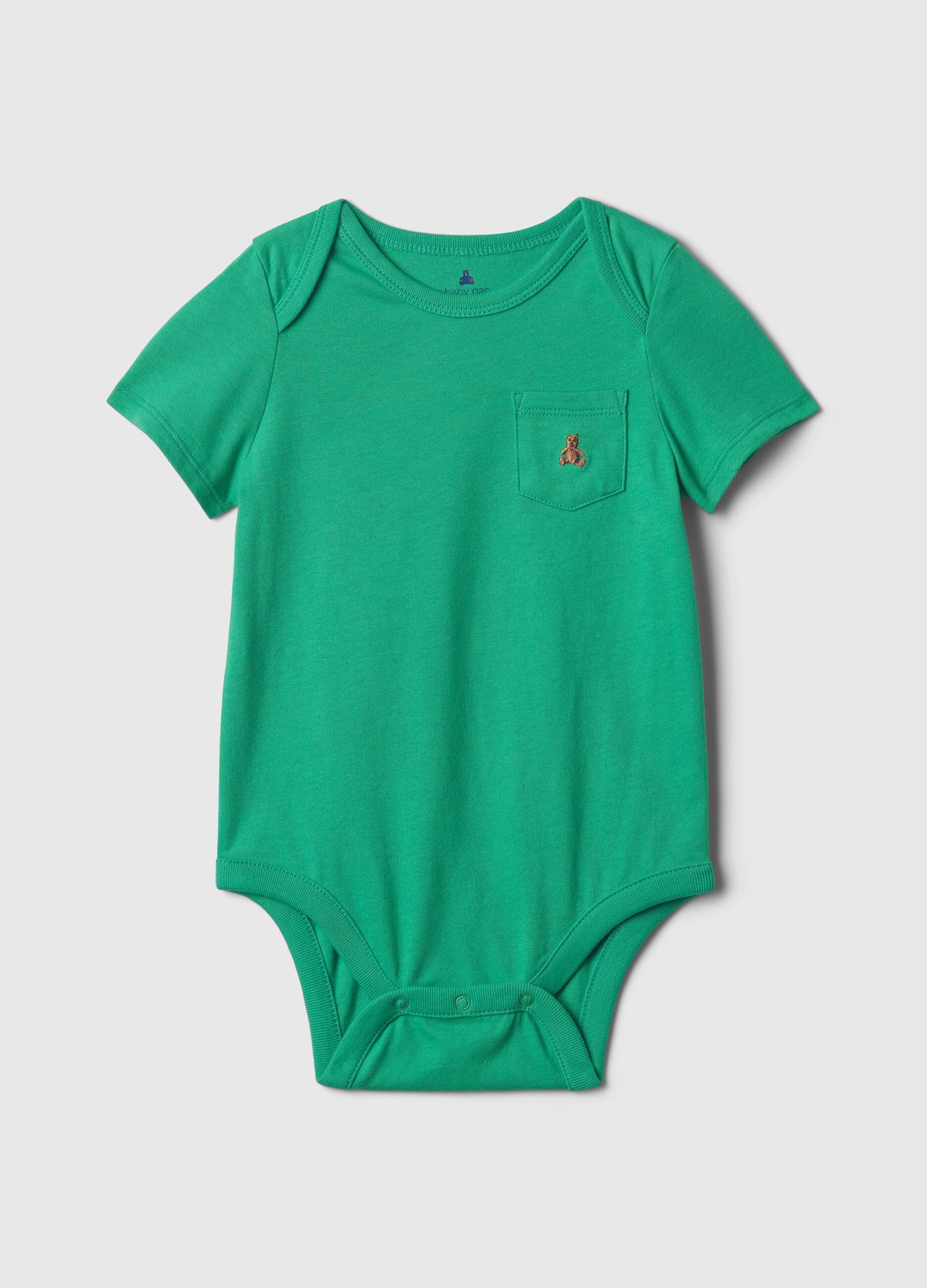 Bodysuit with pocket and Brennan bear embroidery