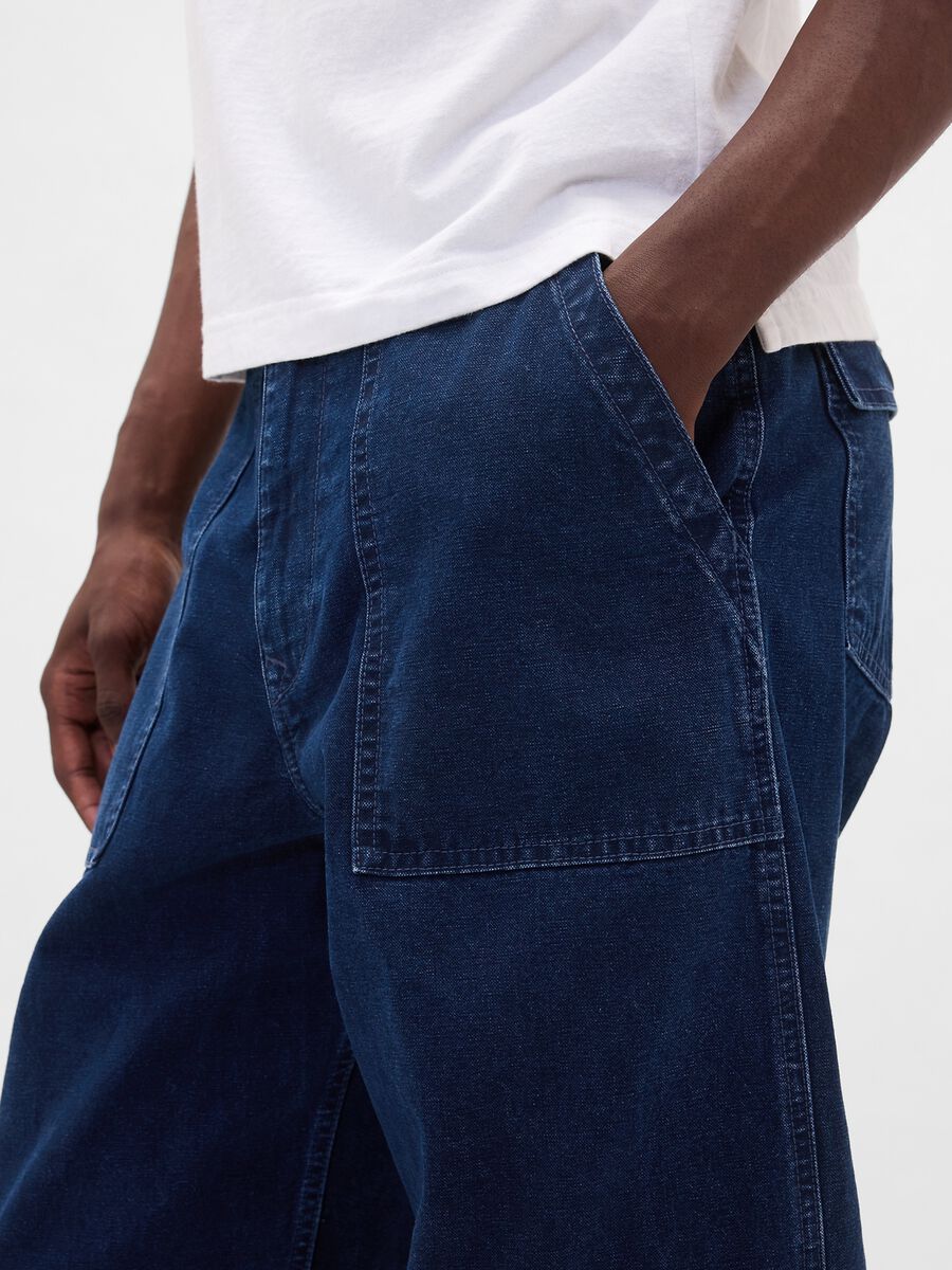 Pantaloni denim blu Uomo_4