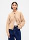 Beige knitted cardigan for women_0
