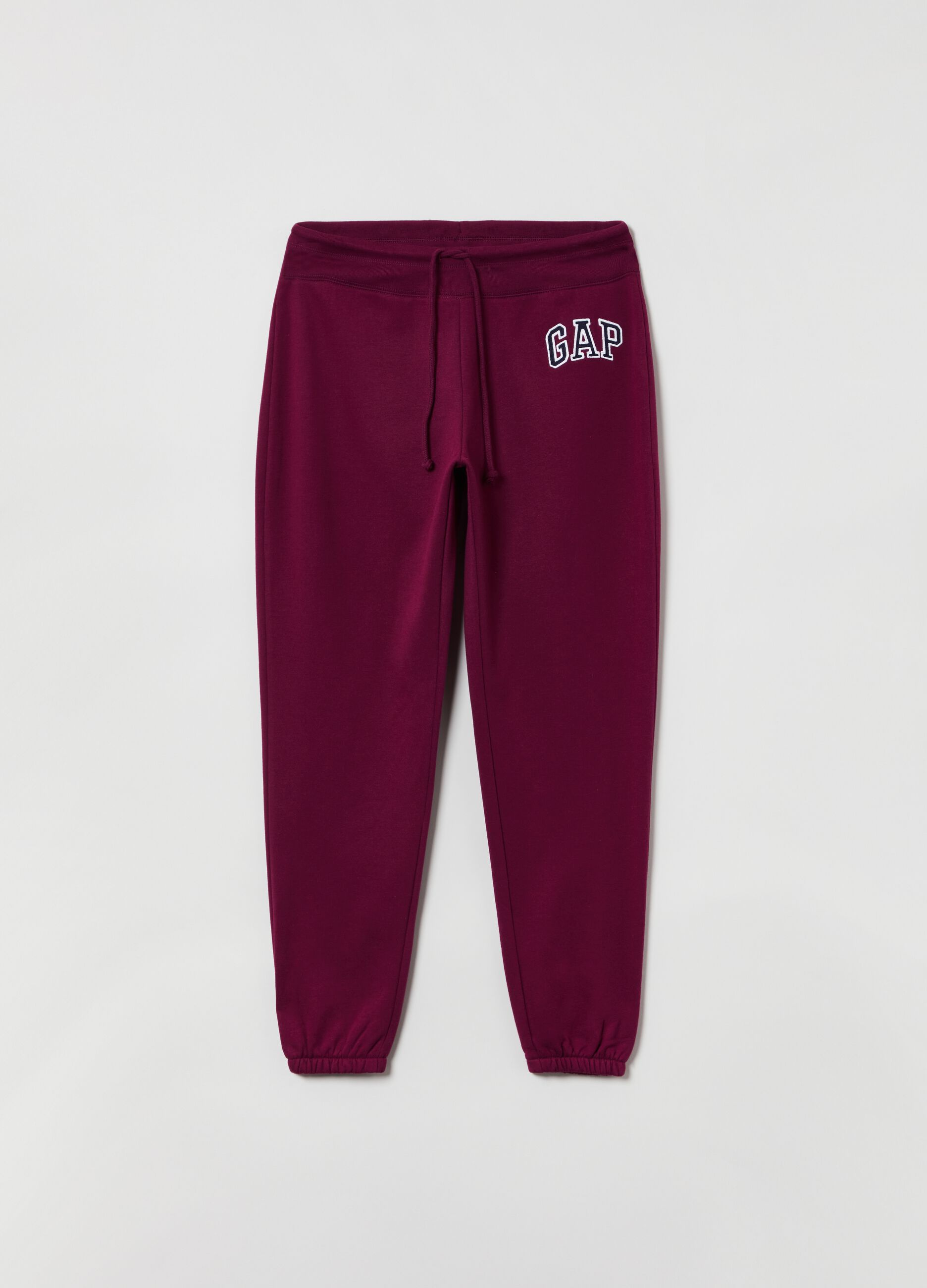 Fleece joggers with logo embroidery_0