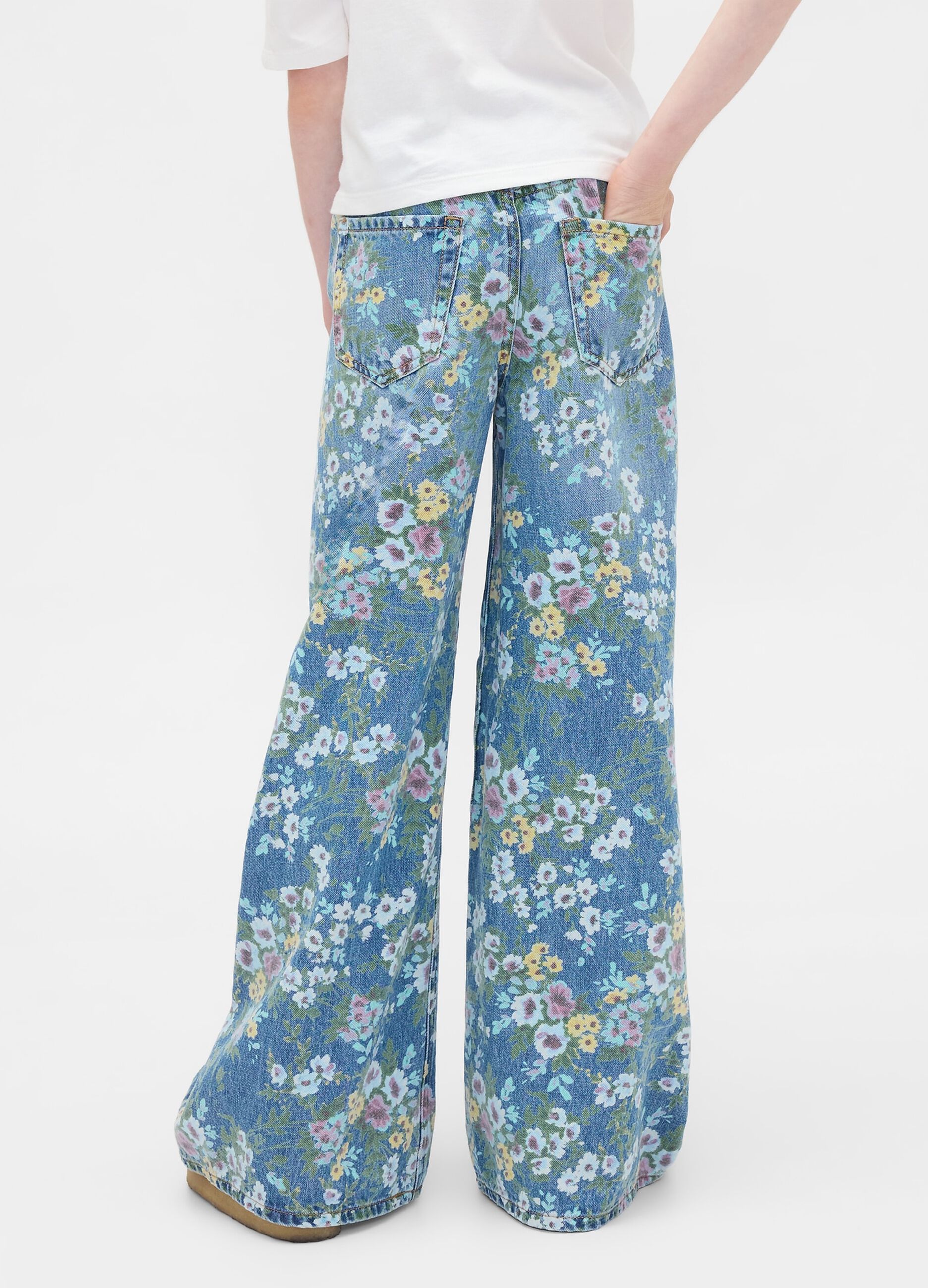 Multicolour Flared Denim Trousers