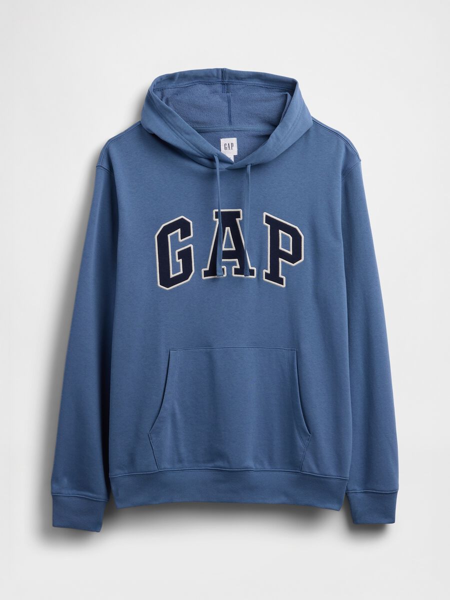 Felpa con cappuccio e logo in misto cotone Uomo_3