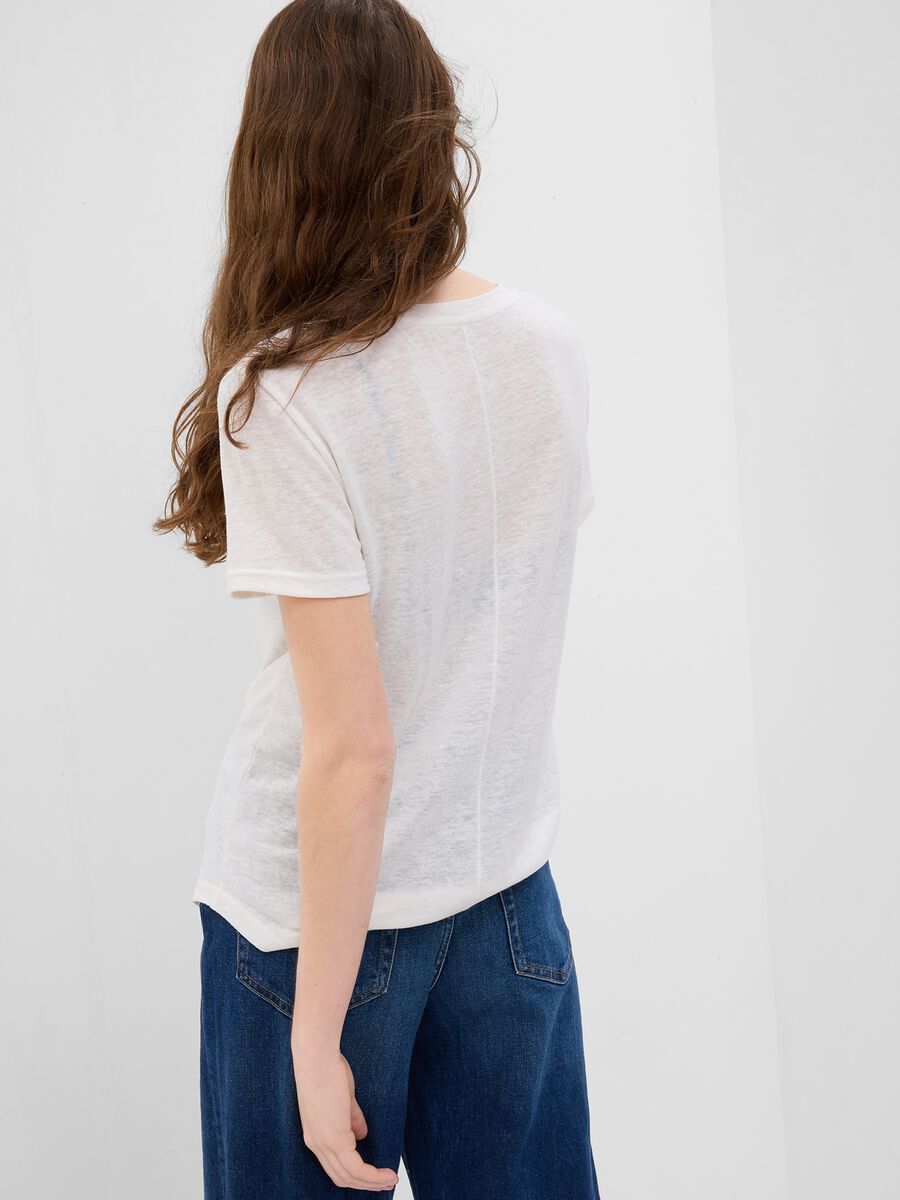 T-shirt con scollo a V Donna_1