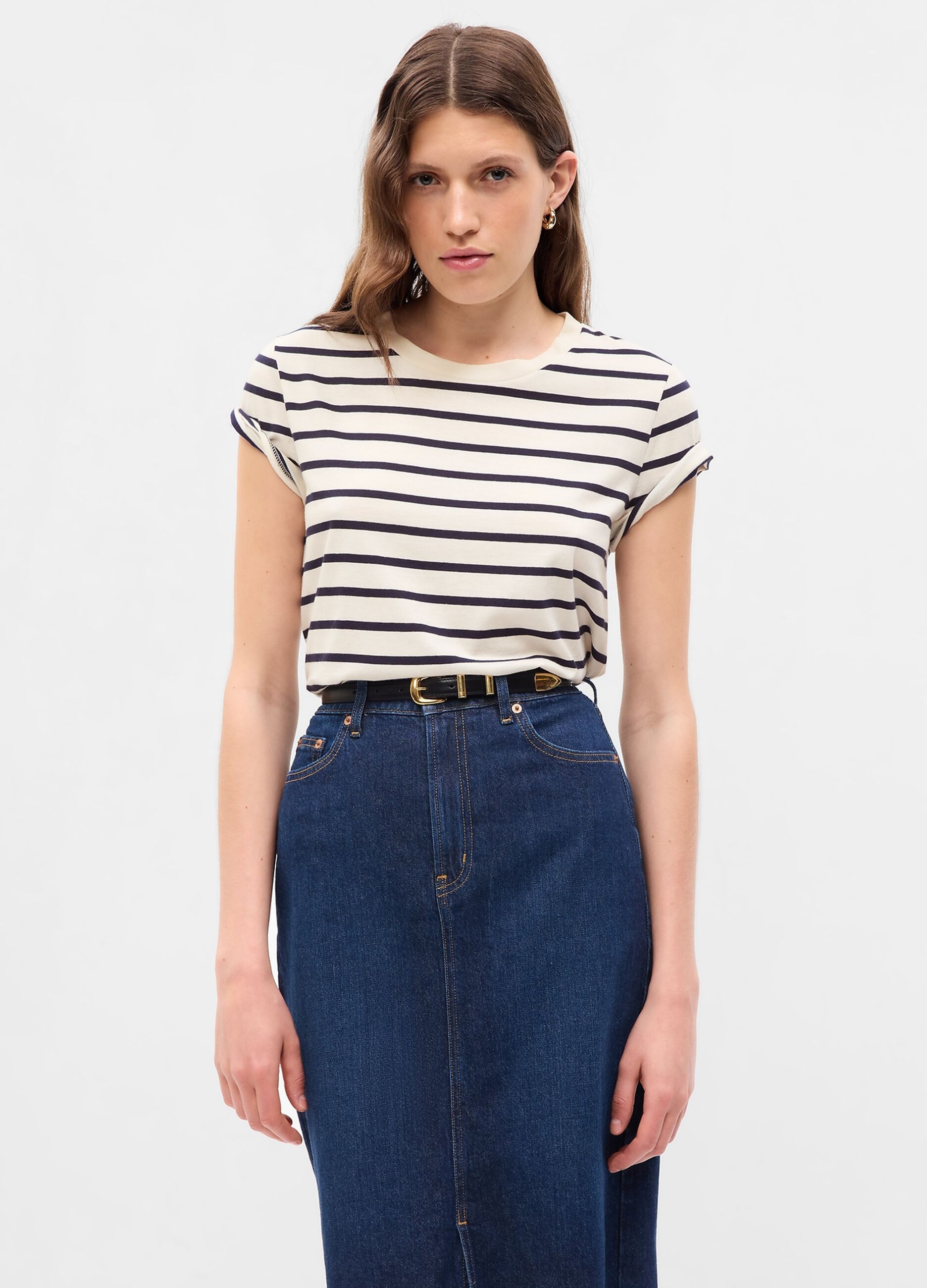T-shirt girocollo in cotone
