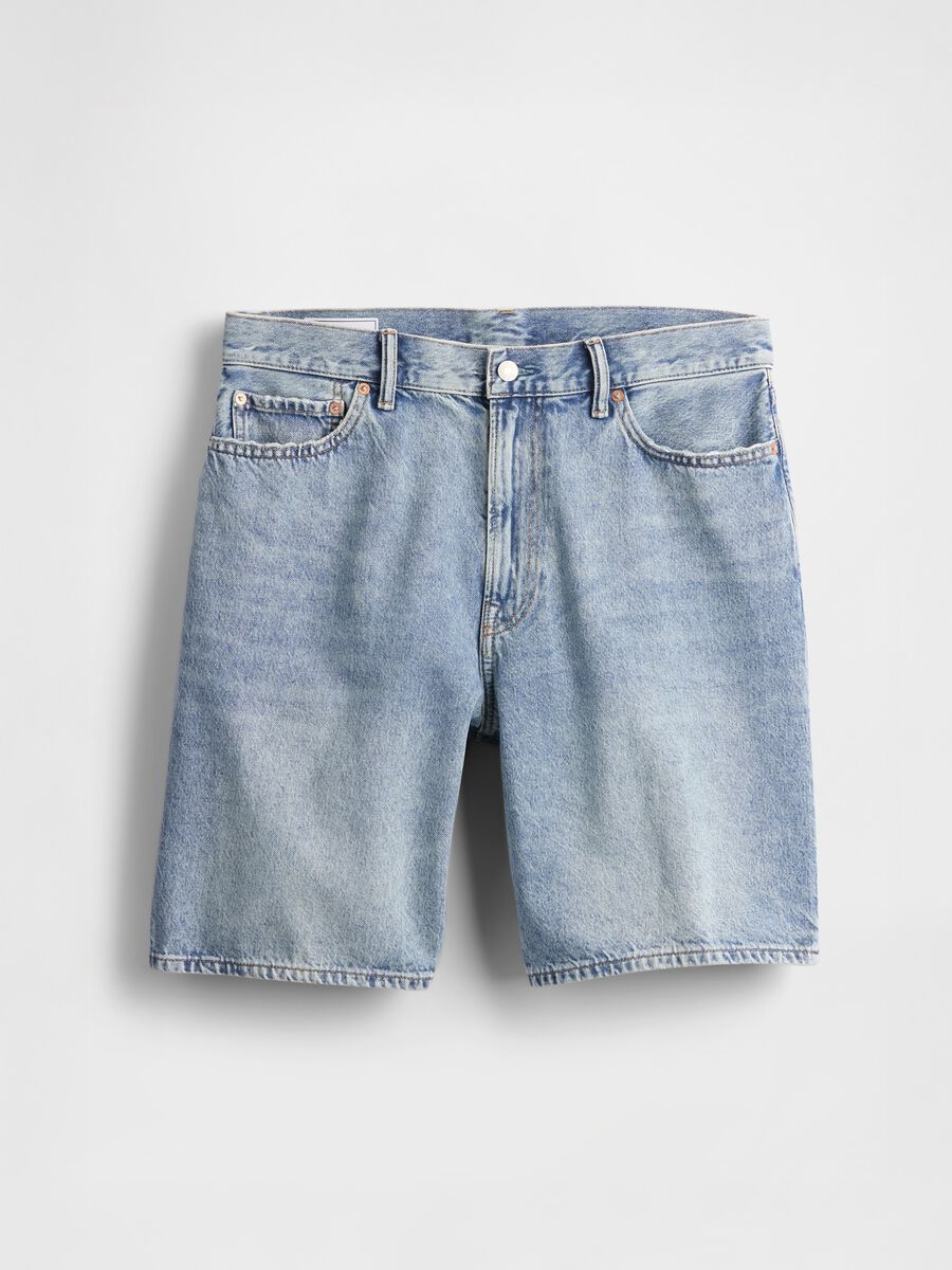 Bermuda in denim azzurro Man_5