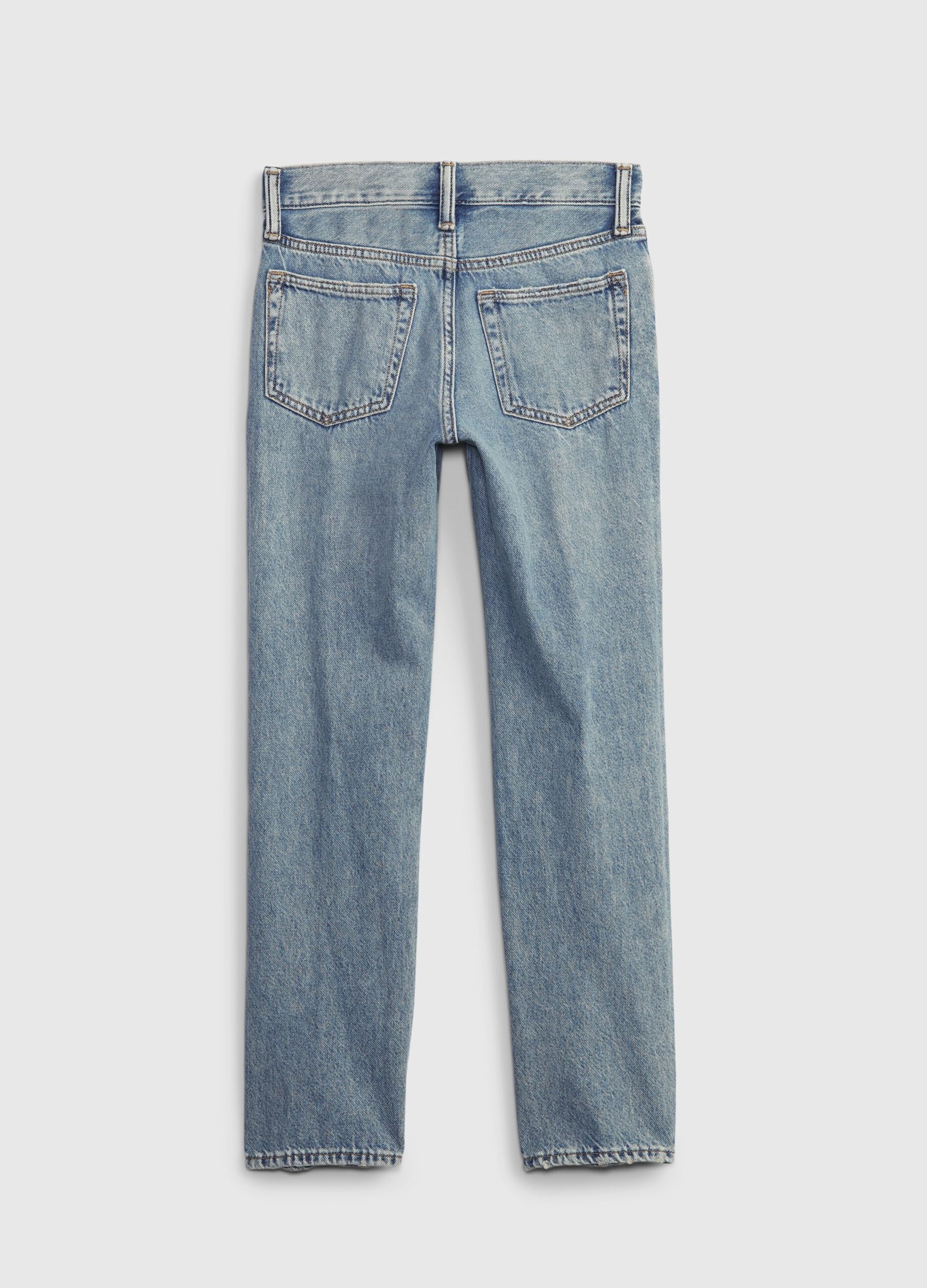 Five-pocket jeans with abrasions_3