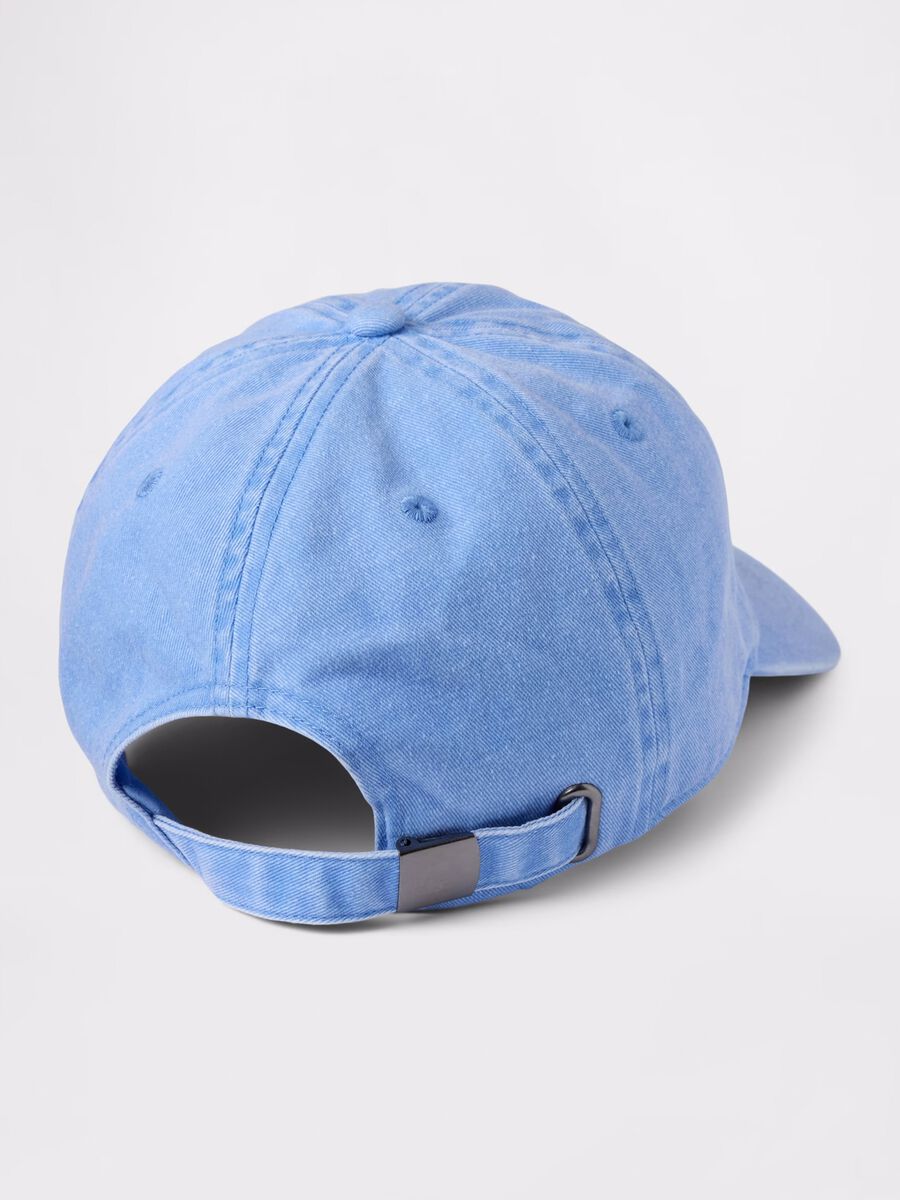 Cappello da baseball azzurro in cotone Donna_1