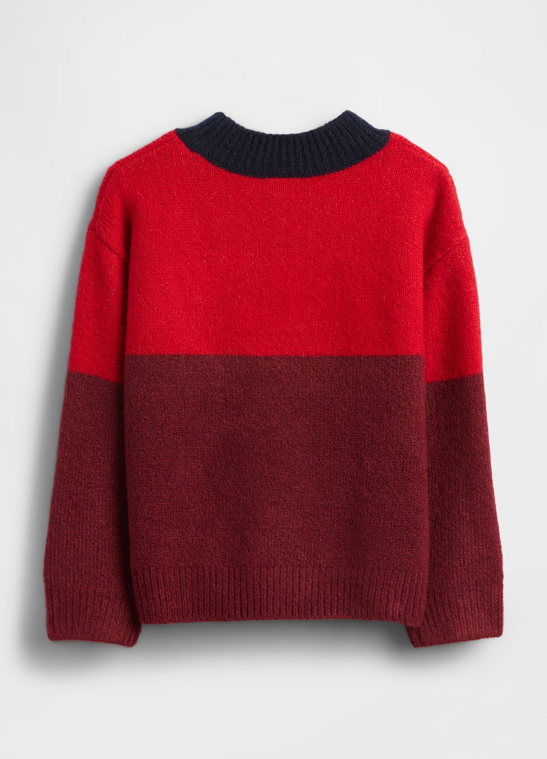 Maglione rosso e marrone per bambino