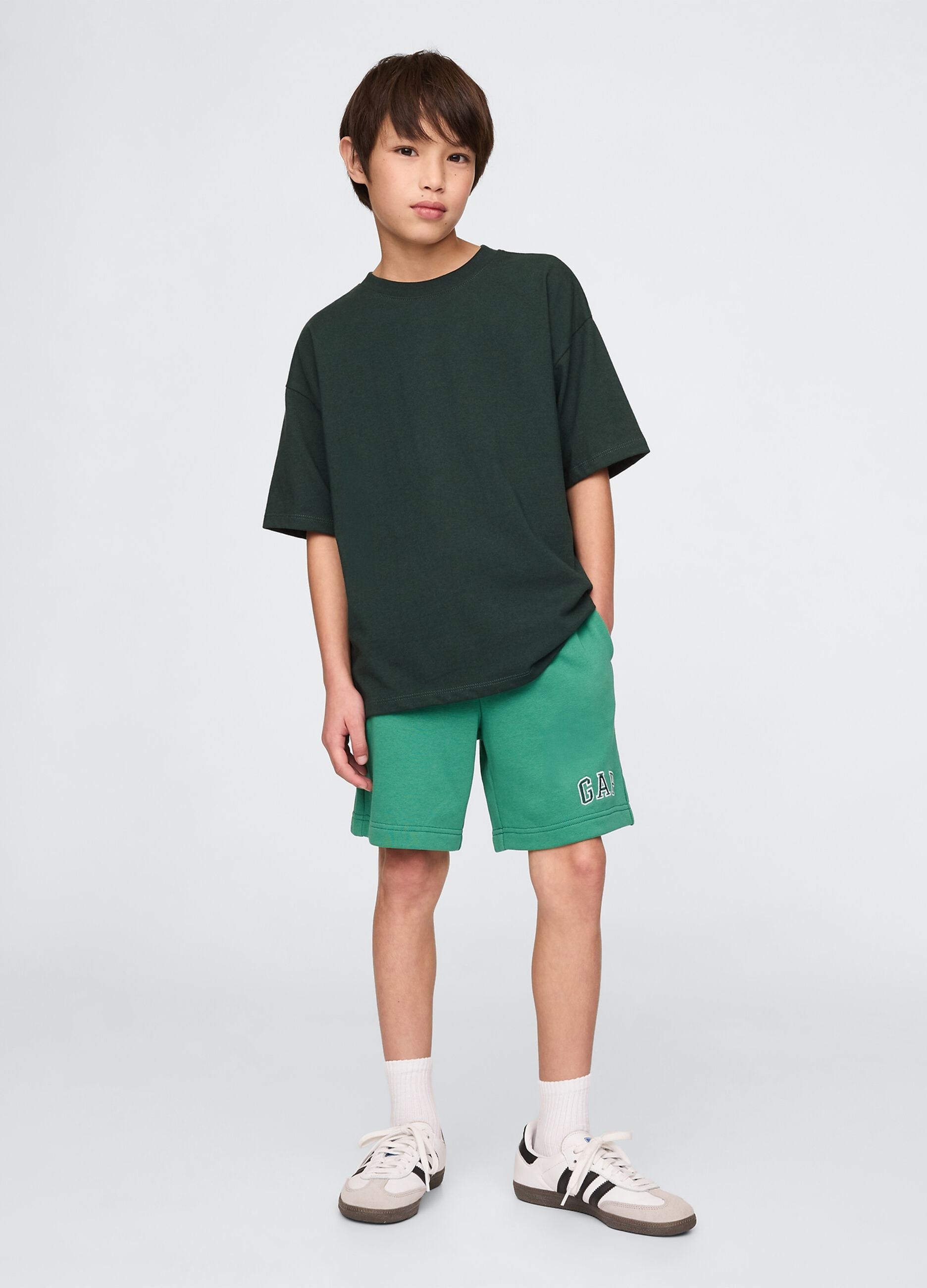 Shorts verdi in misto cotone